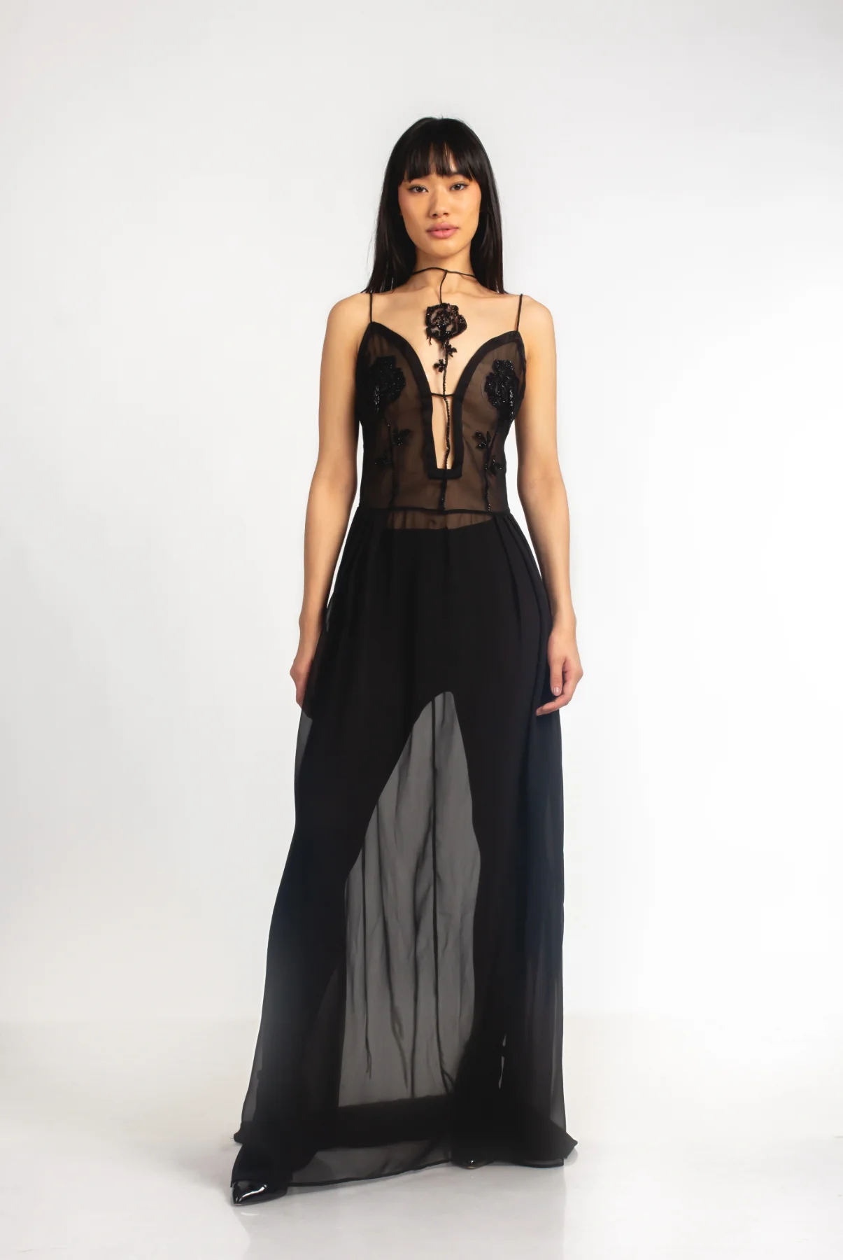 Rose Embroidered Maxi Dress - Image 5
