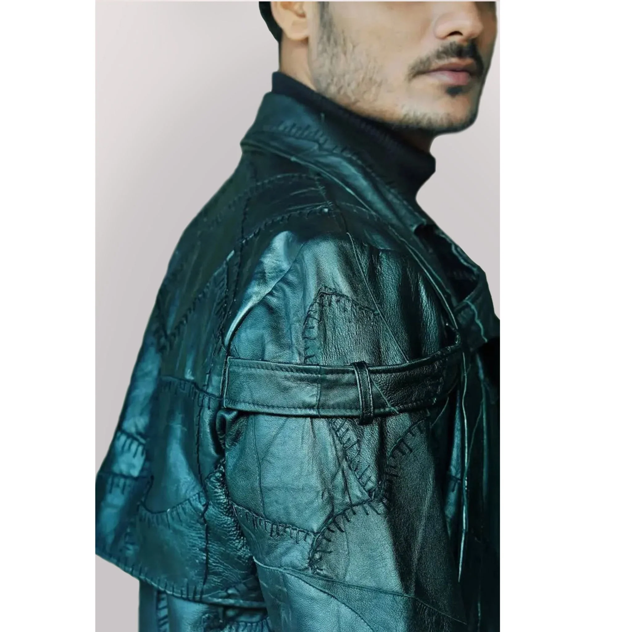 Unisex Genuine Leather Jacket Coat - Image 5