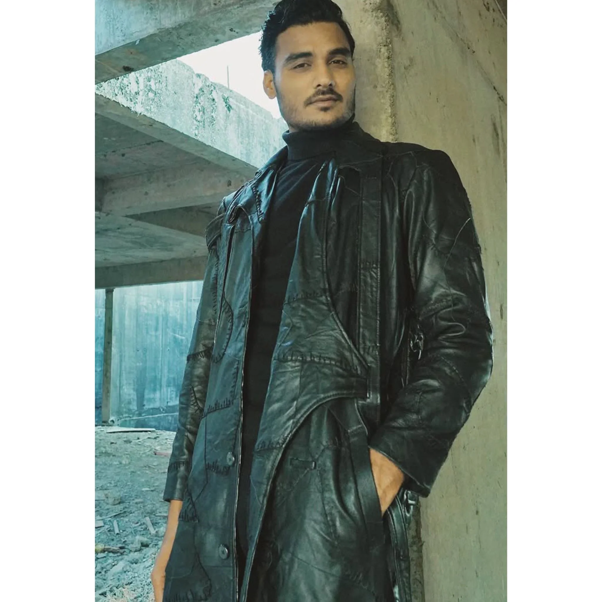 Unisex Genuine Leather Jacket Coat - Image 6