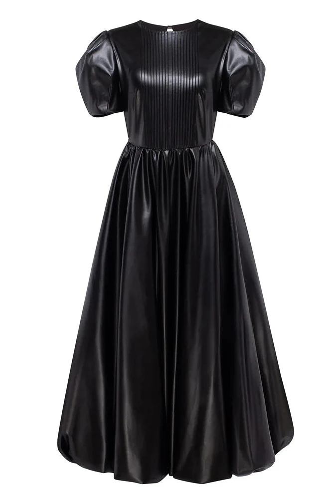 Faux Leather Maxi Dress
