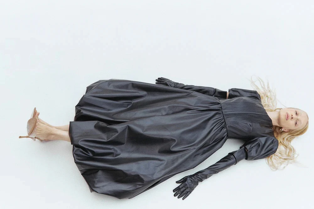 Faux Leather Maxi Dress - Image 5
