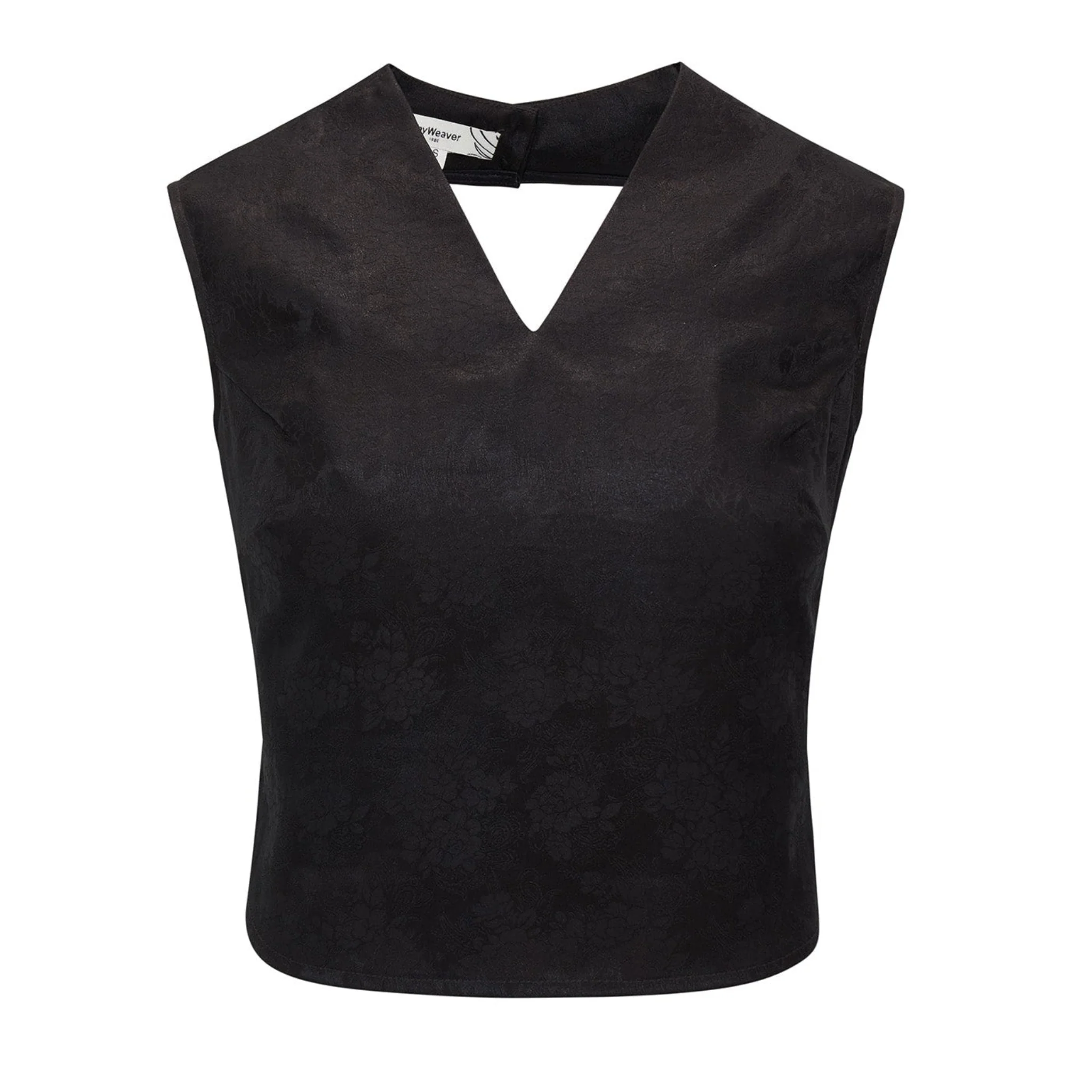 Black Backless Ribbon Top