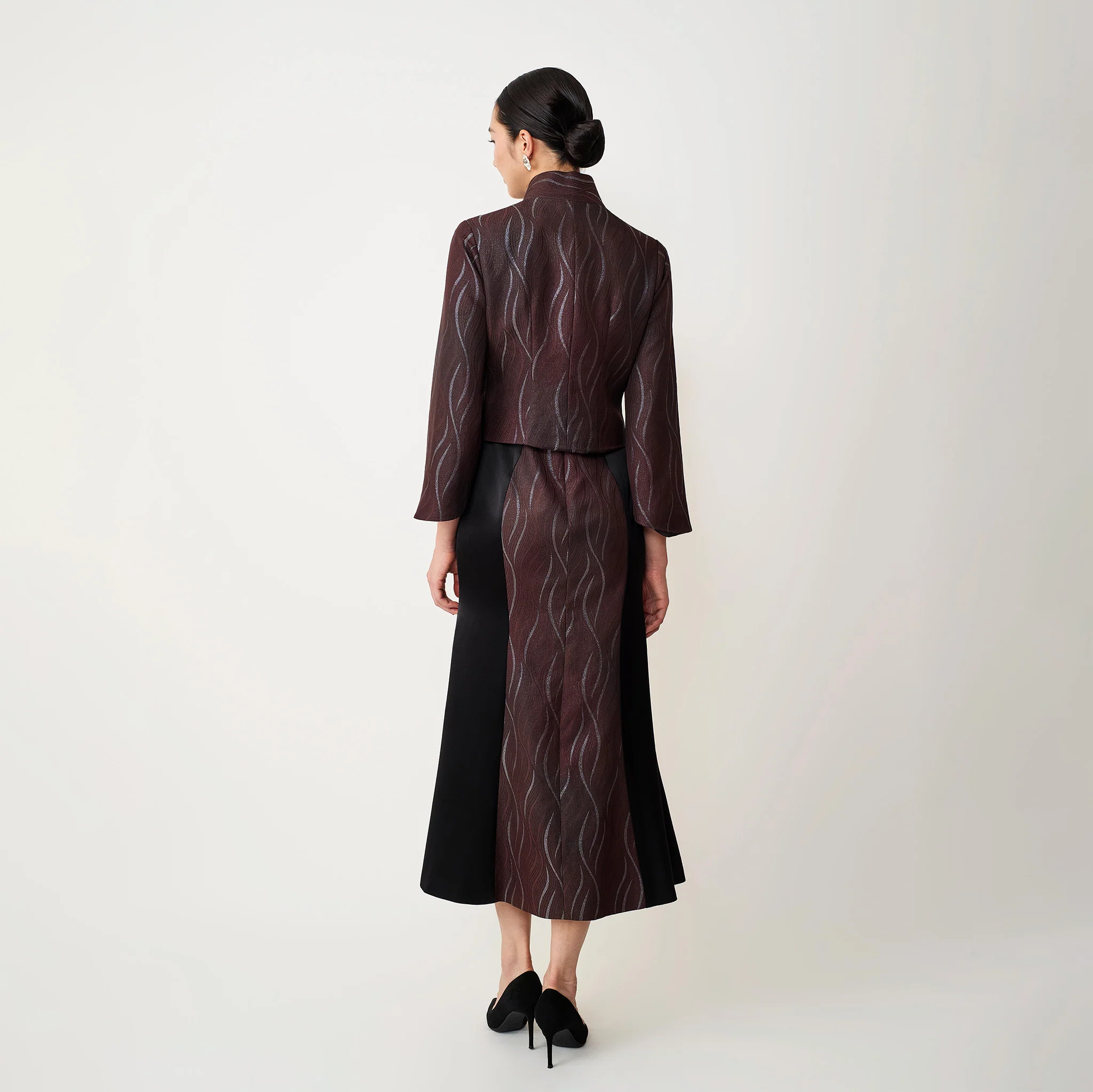 Ombre Brown Bell Sleeve Jacket - Image 3