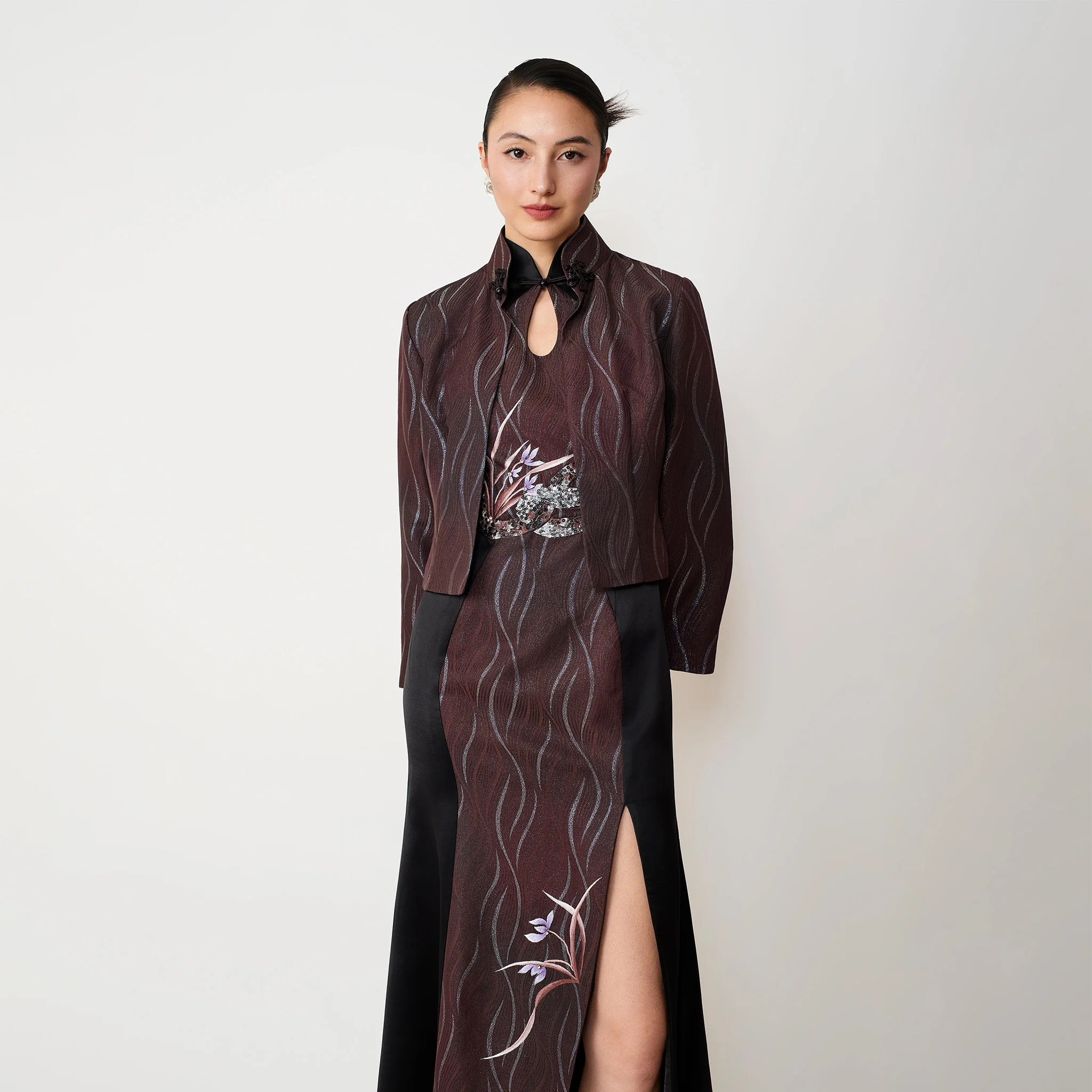 Ombre Brown Bell Sleeve Jacket - Image 4
