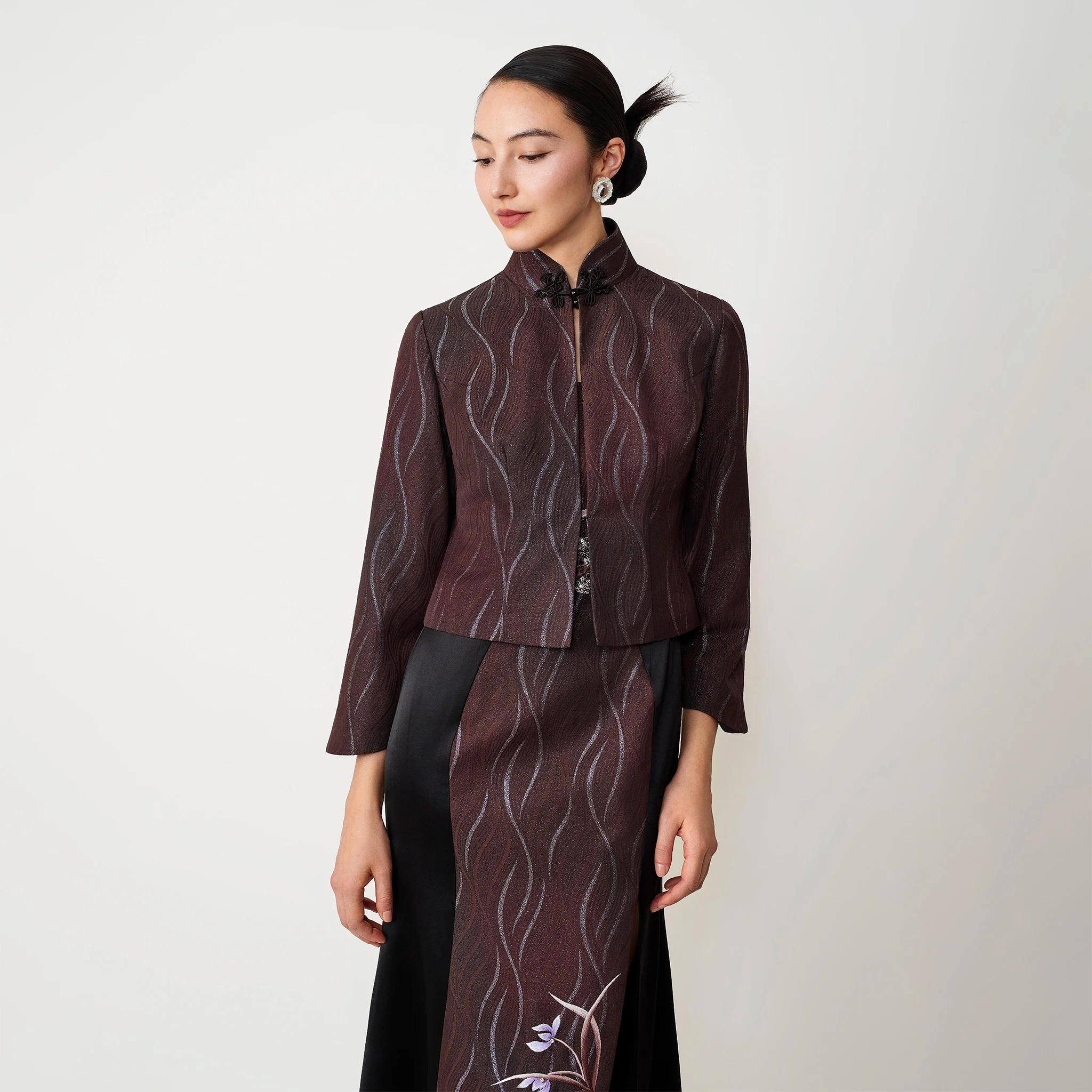 Ombre Brown Bell Sleeve Jacket - Image 5