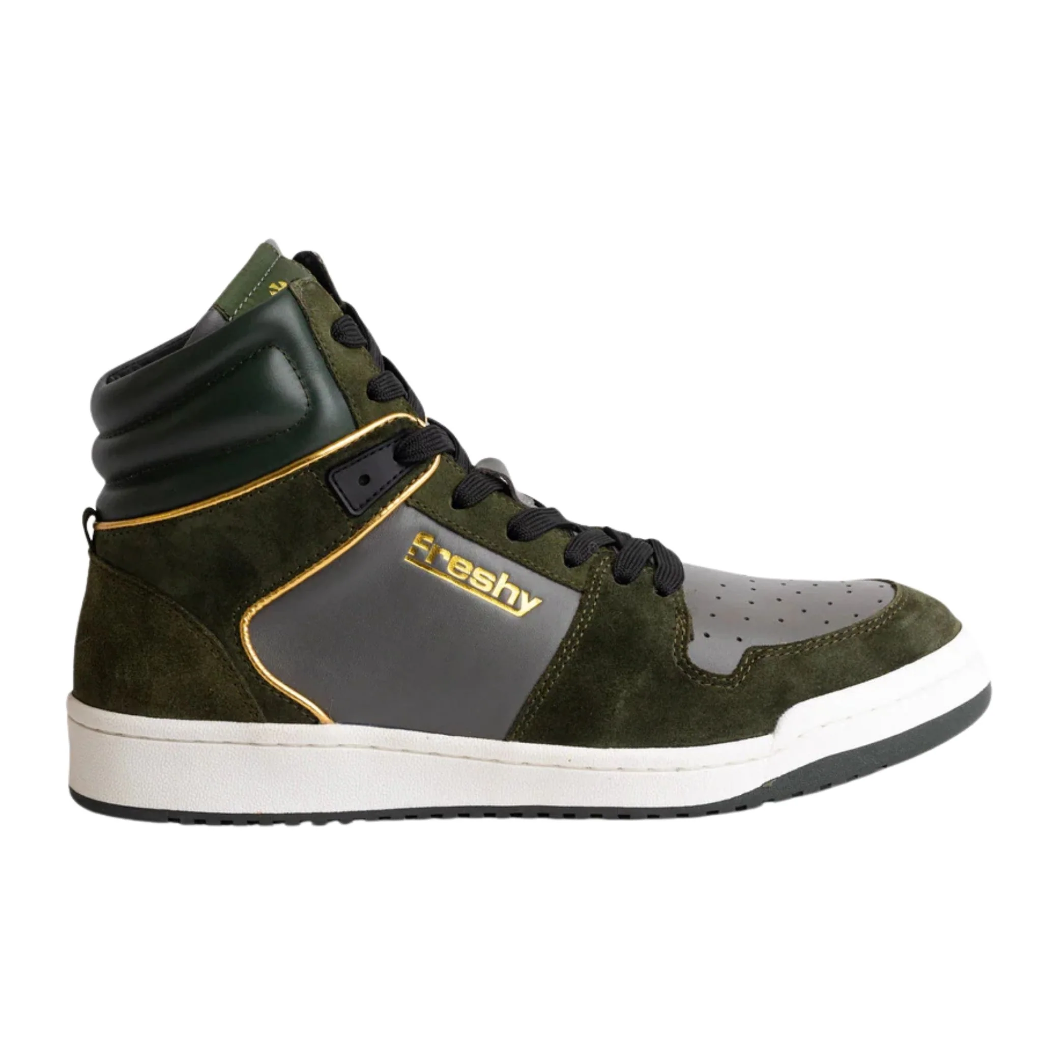 Bounce High-Top Sneakers | Olive Green