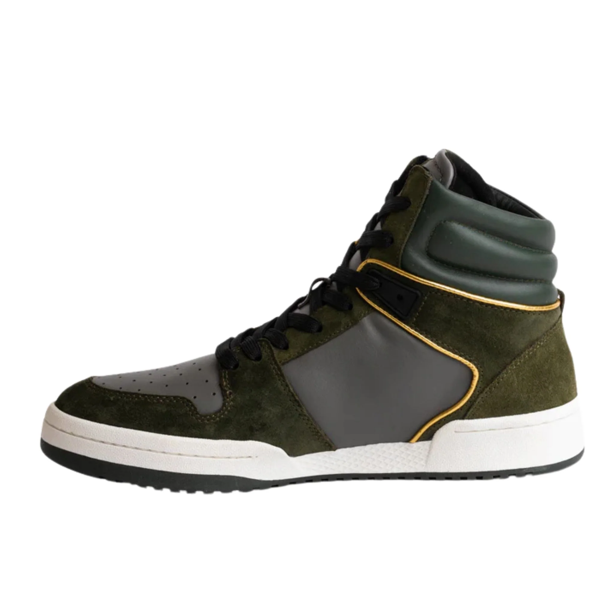 Bounce High-Top Sneakers | Olive Green - Image 2