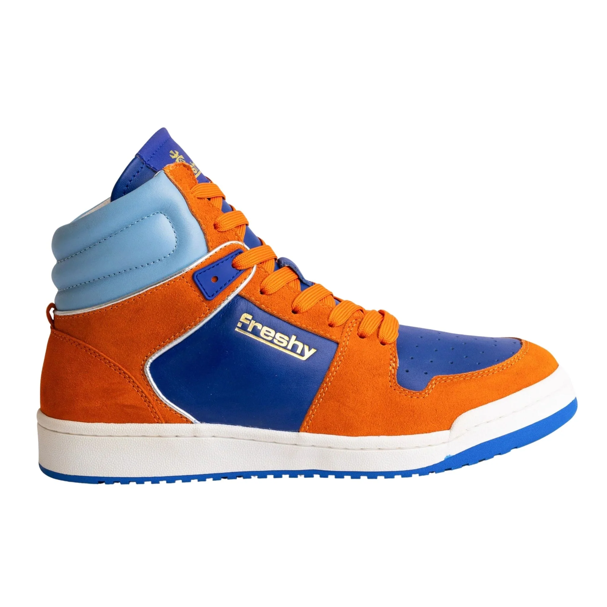 Bounce High-Top Sneakers | Orange and Blue