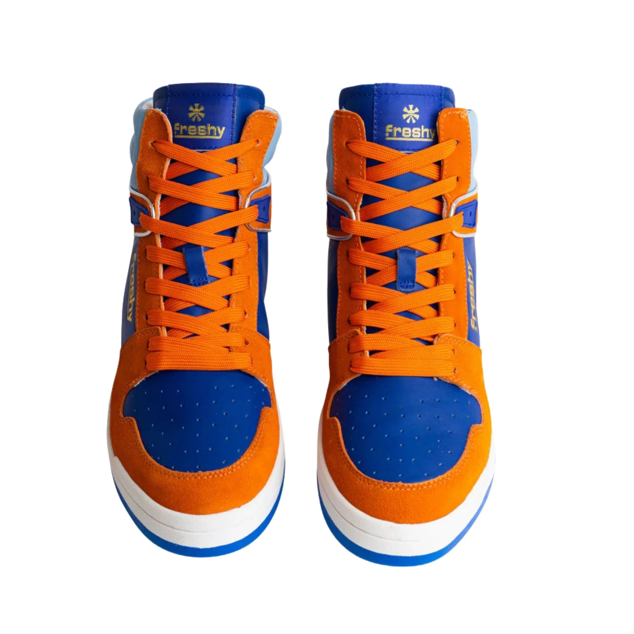 Bounce High-Top Sneakers | Orange and Blue - Image 3