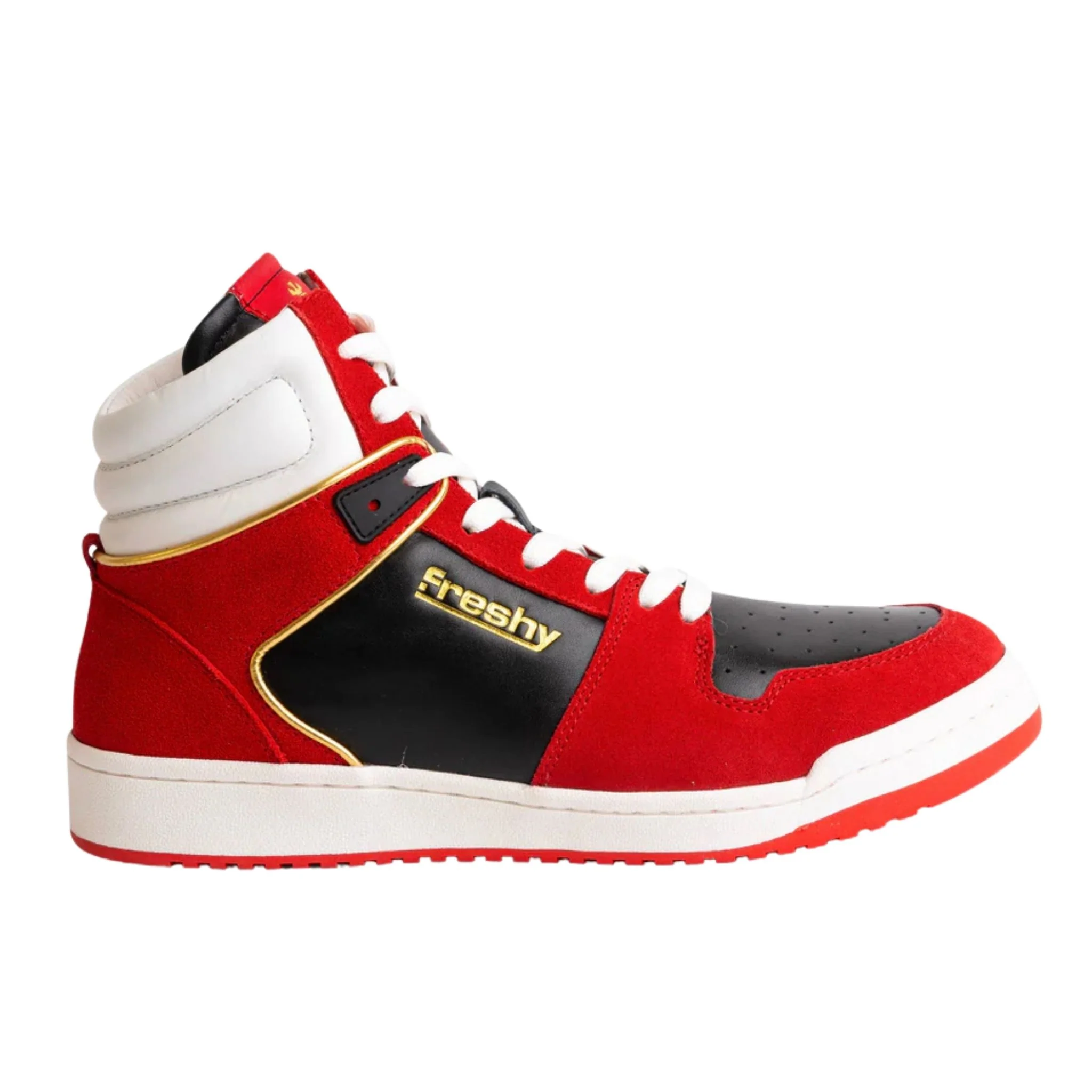 Bounce High-Top Sneakers | Red and Black