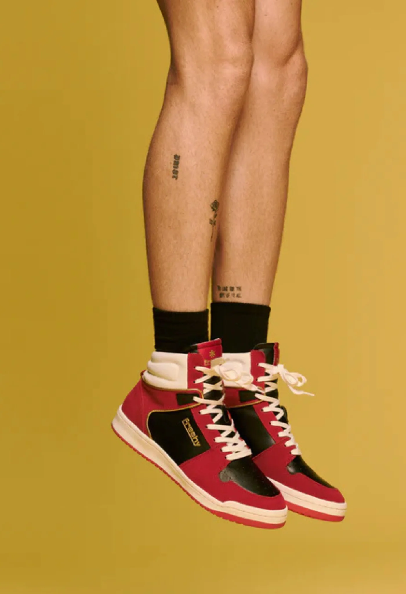 Bounce High-Top Sneakers | Red and Black - Image 8