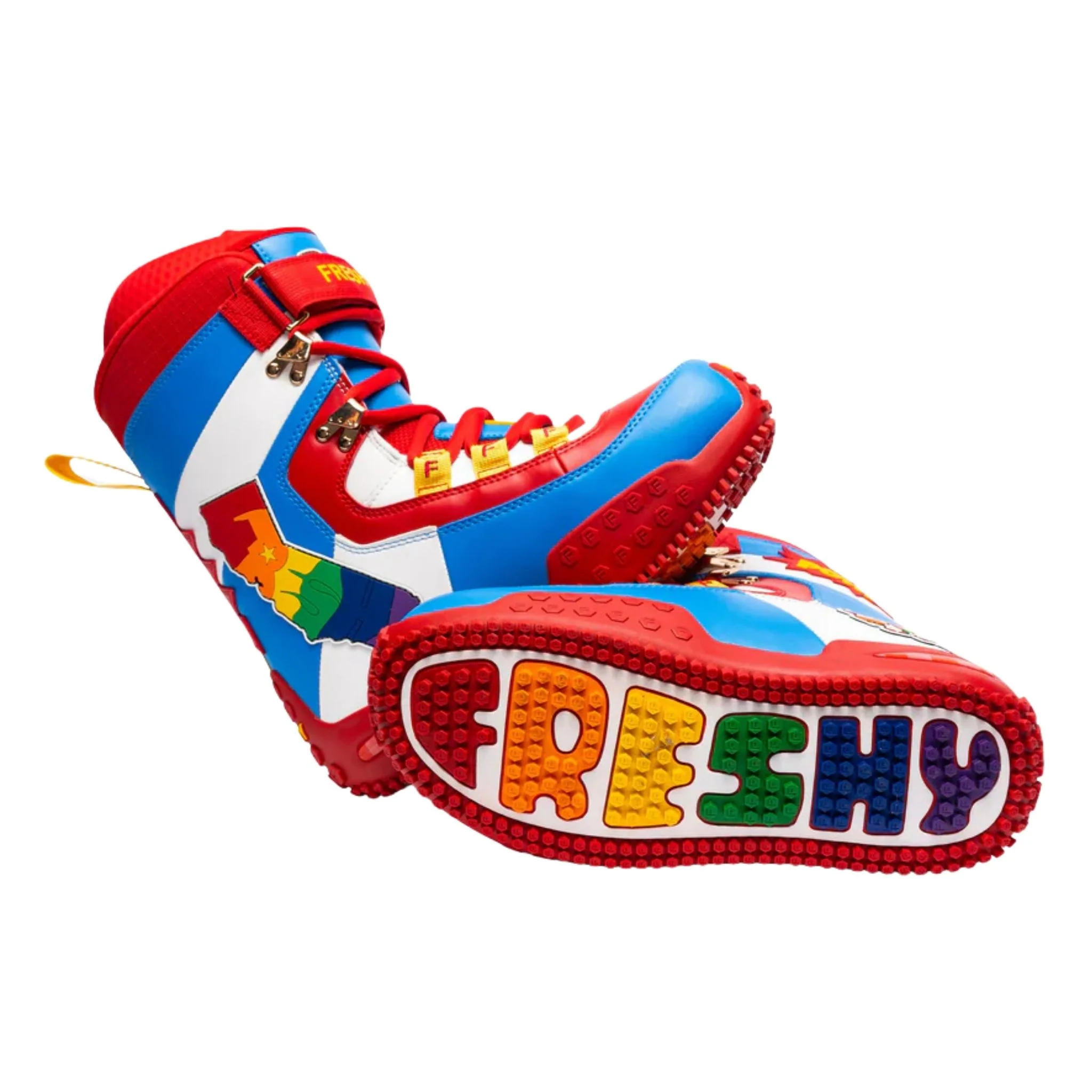 Pow Stomps Snowboard Boots | Red and Blue - Image 6