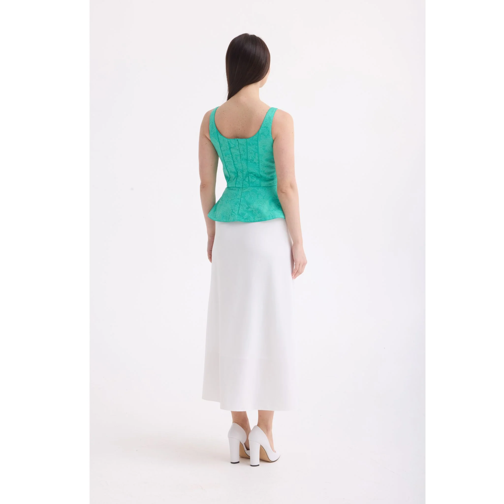 Aqua Lace Corset Top - Image 5