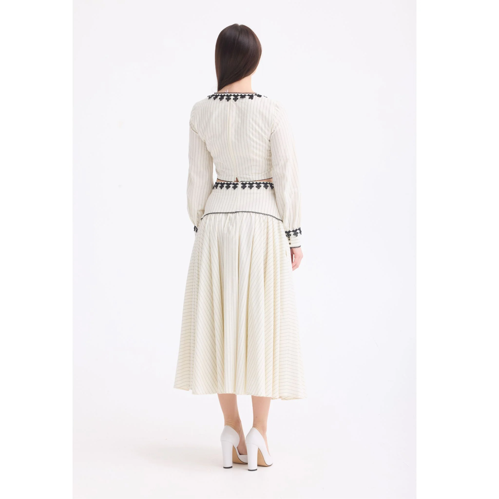 Ivory Pleated Lace Trim Set - Image 5