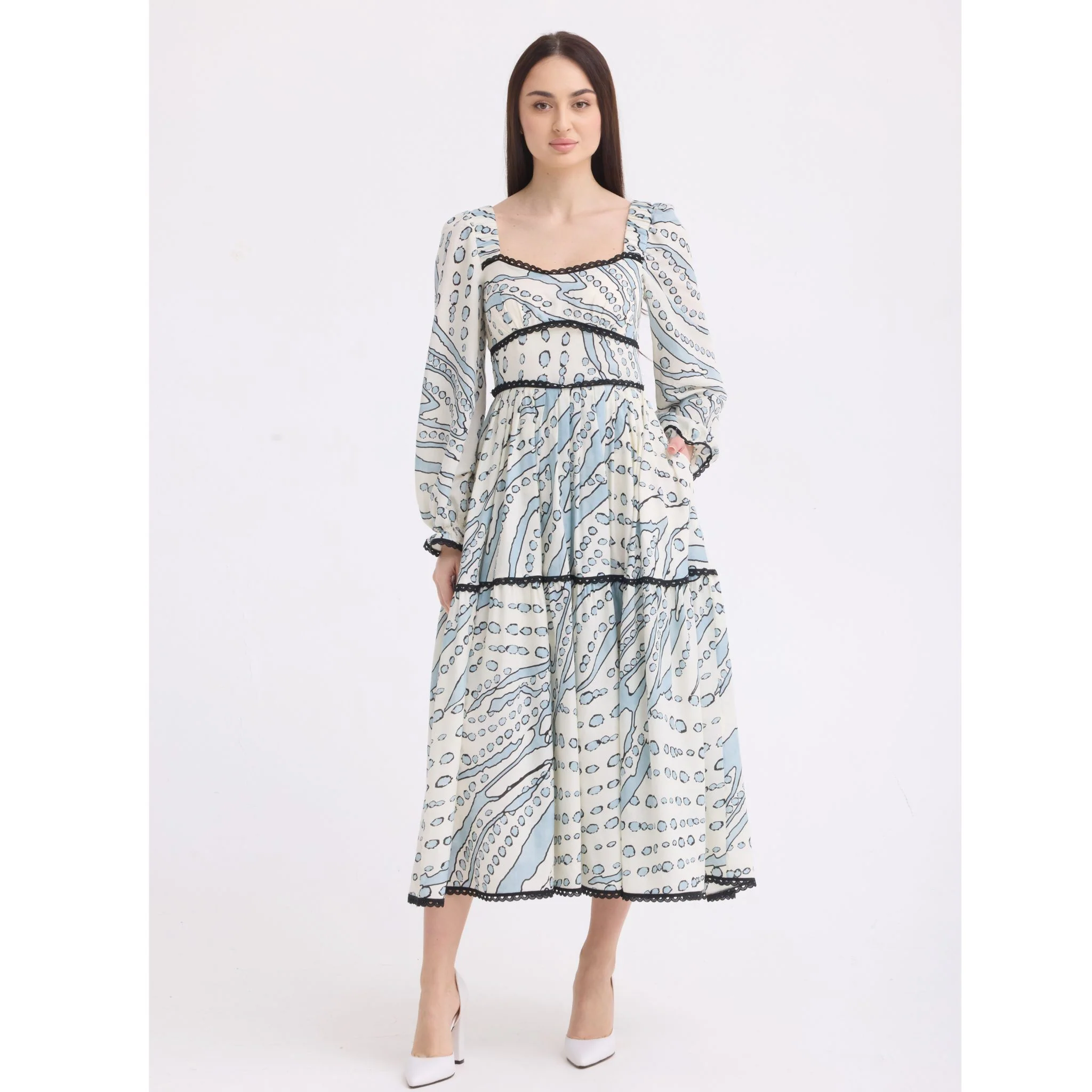 Long Sleeve Octavia Print Dress - Image 2