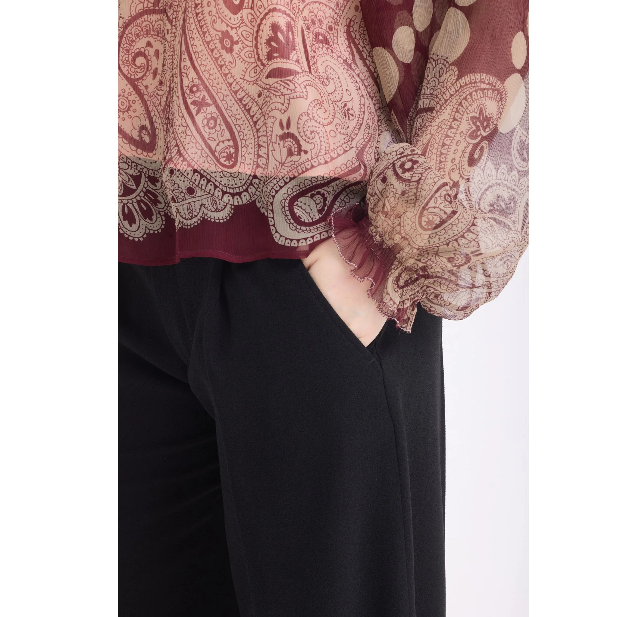 Polka Dot Paisley  Blouse - Image 4