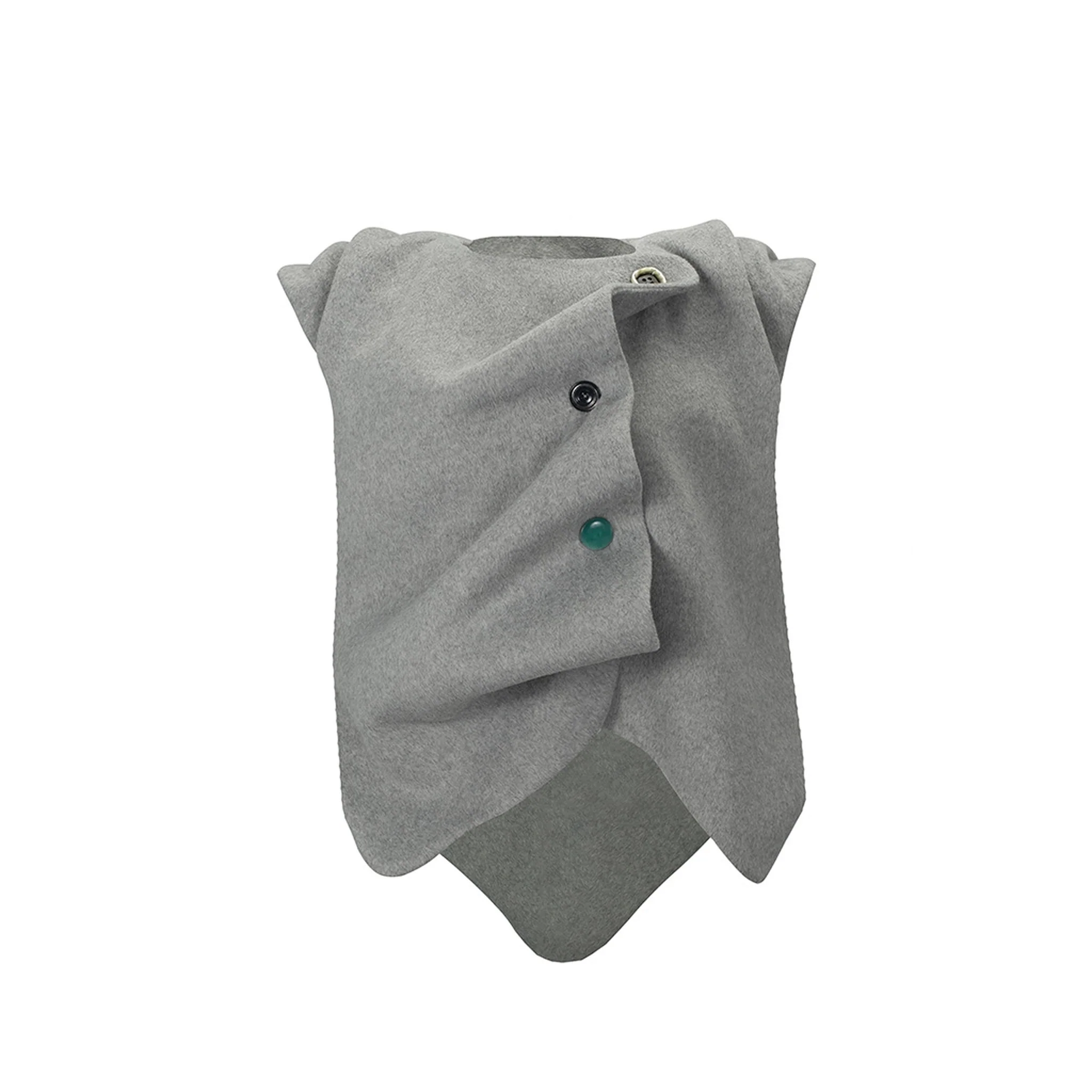 Grey “Mythogenesis” Wavy Ruched Vest - Image 6