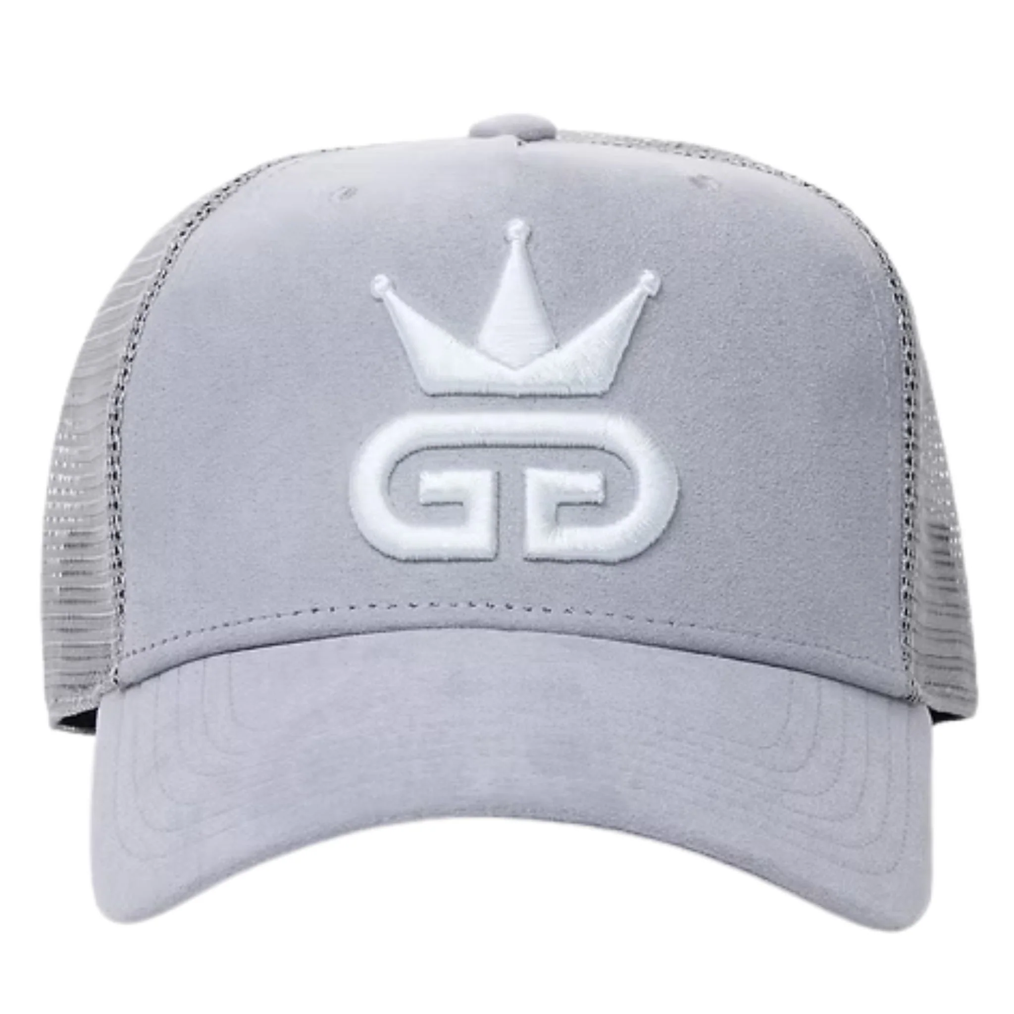 Grey Suede Mesh Hat
