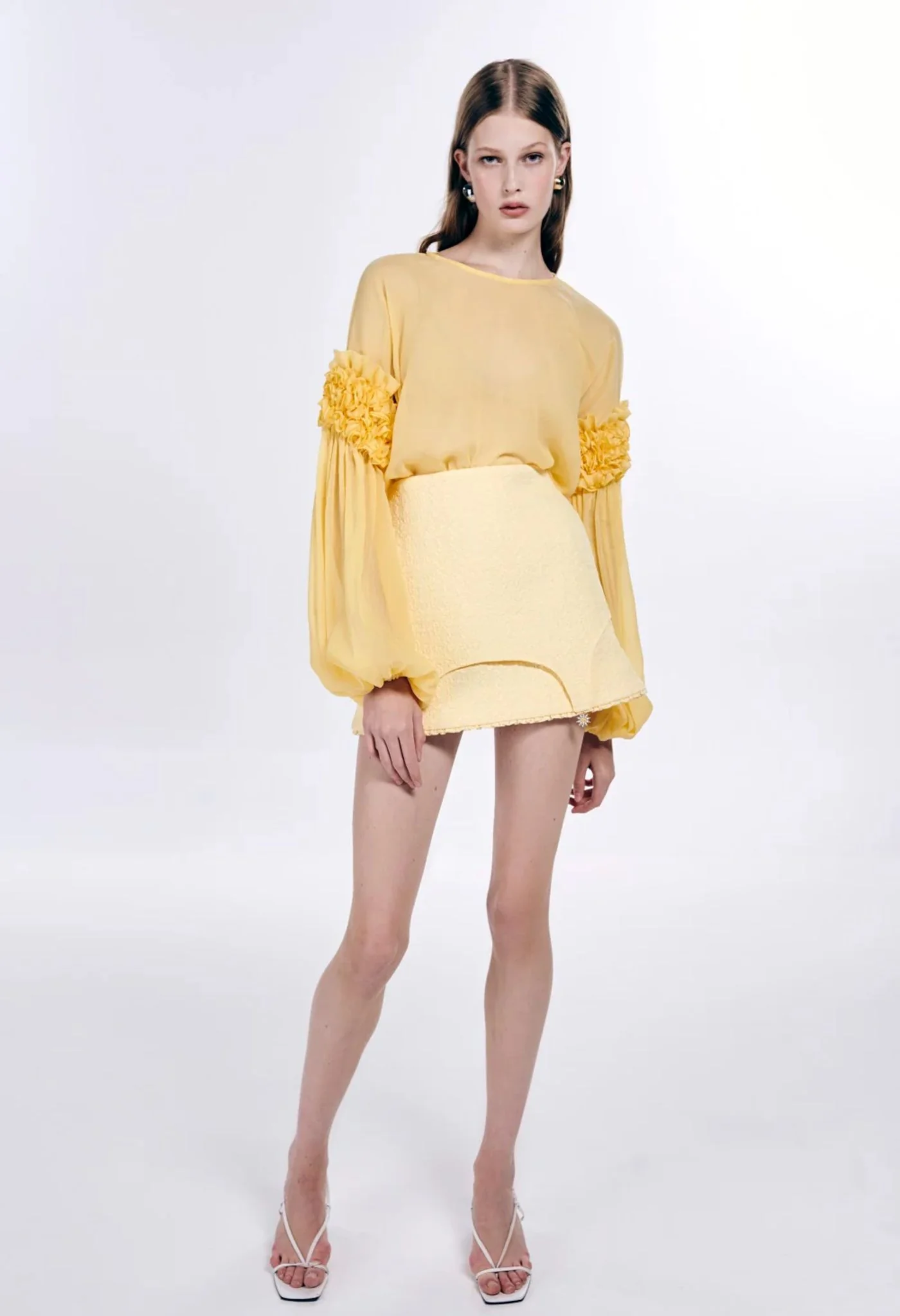 Yellow Ruffled Blouse - Image 2