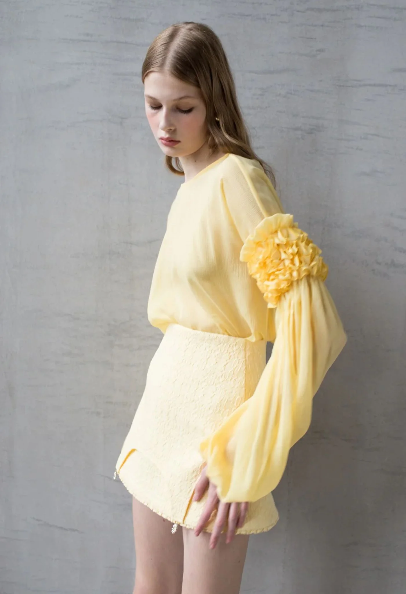 Yellow Ruffled Blouse - Image 4