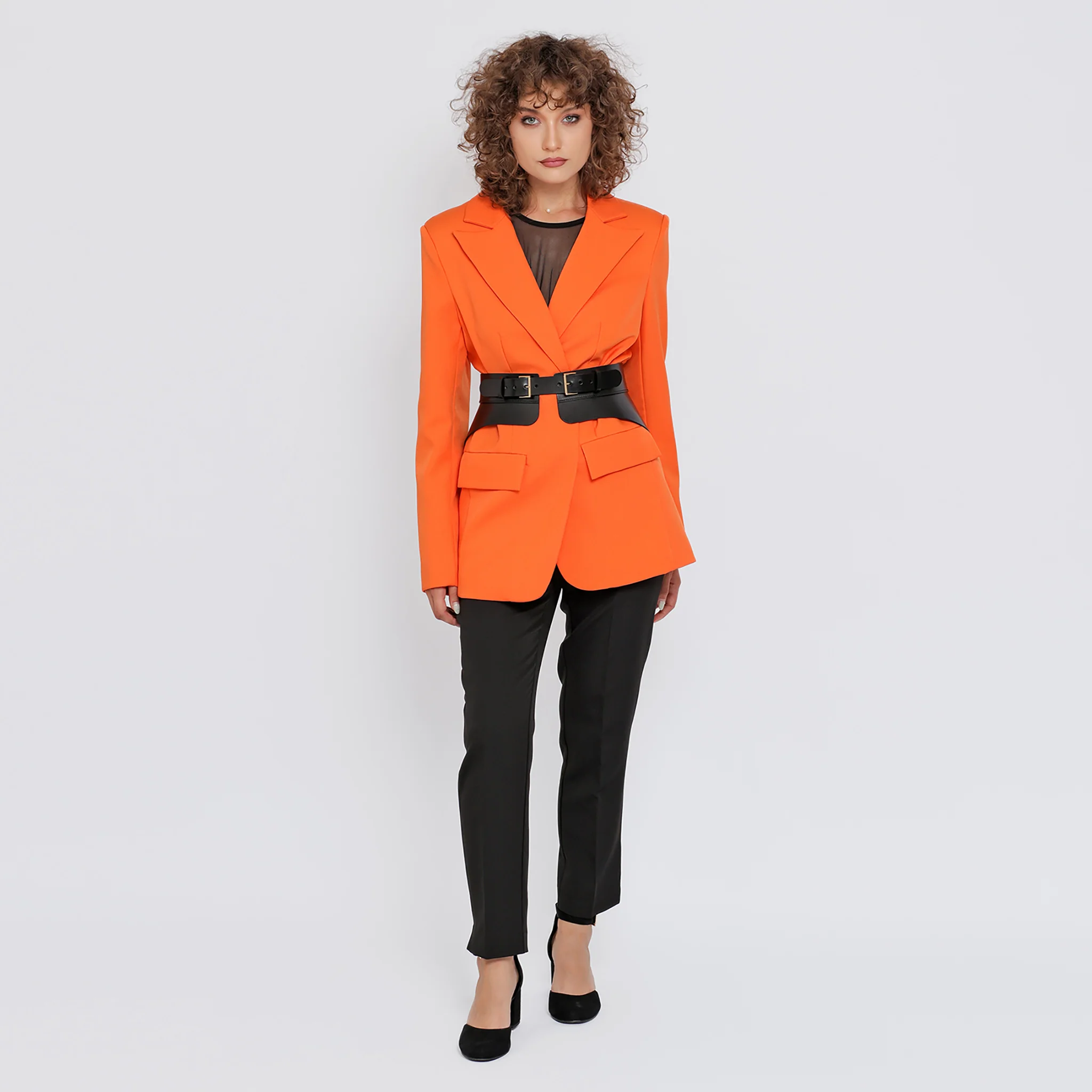 Black Crescent Peplum Belt - Image 6