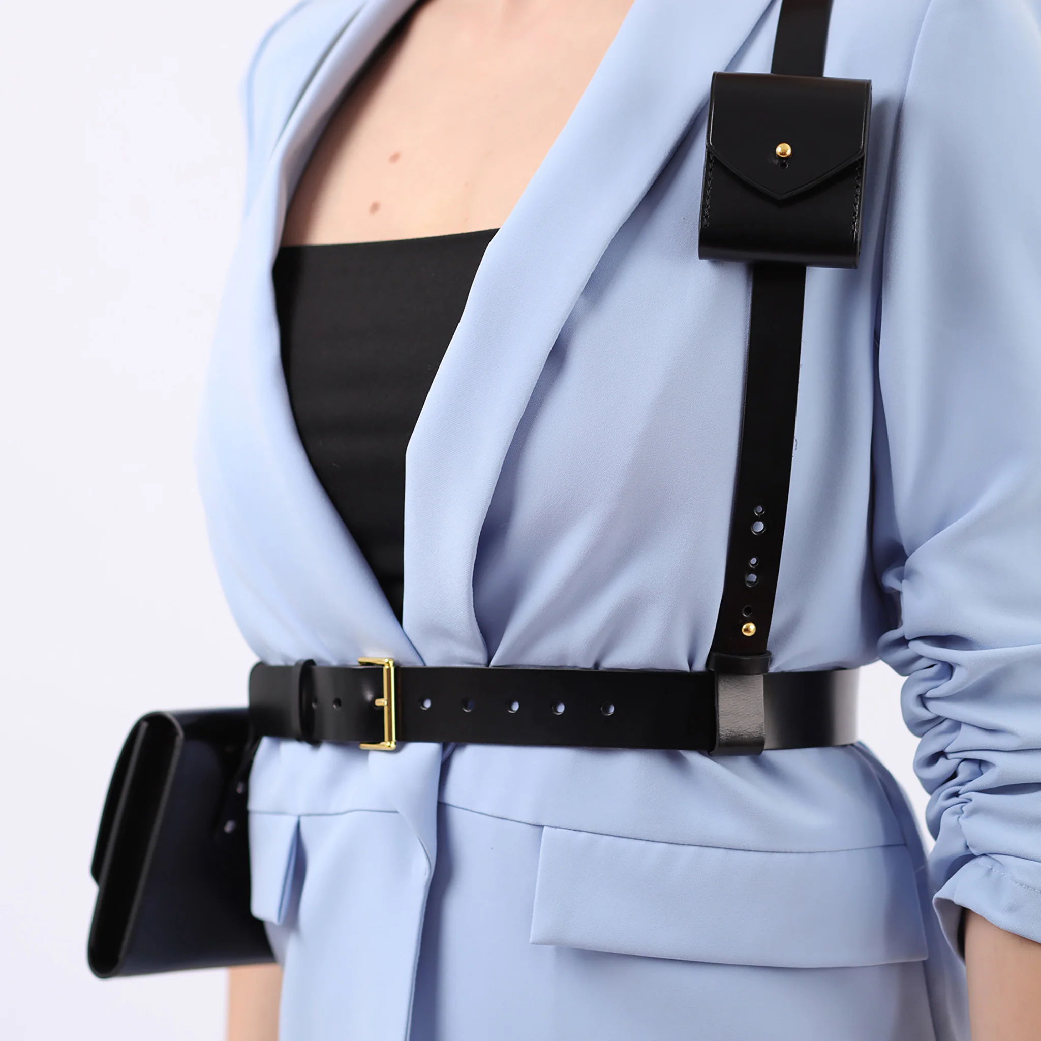 Black Double Bag Harness - Image 3