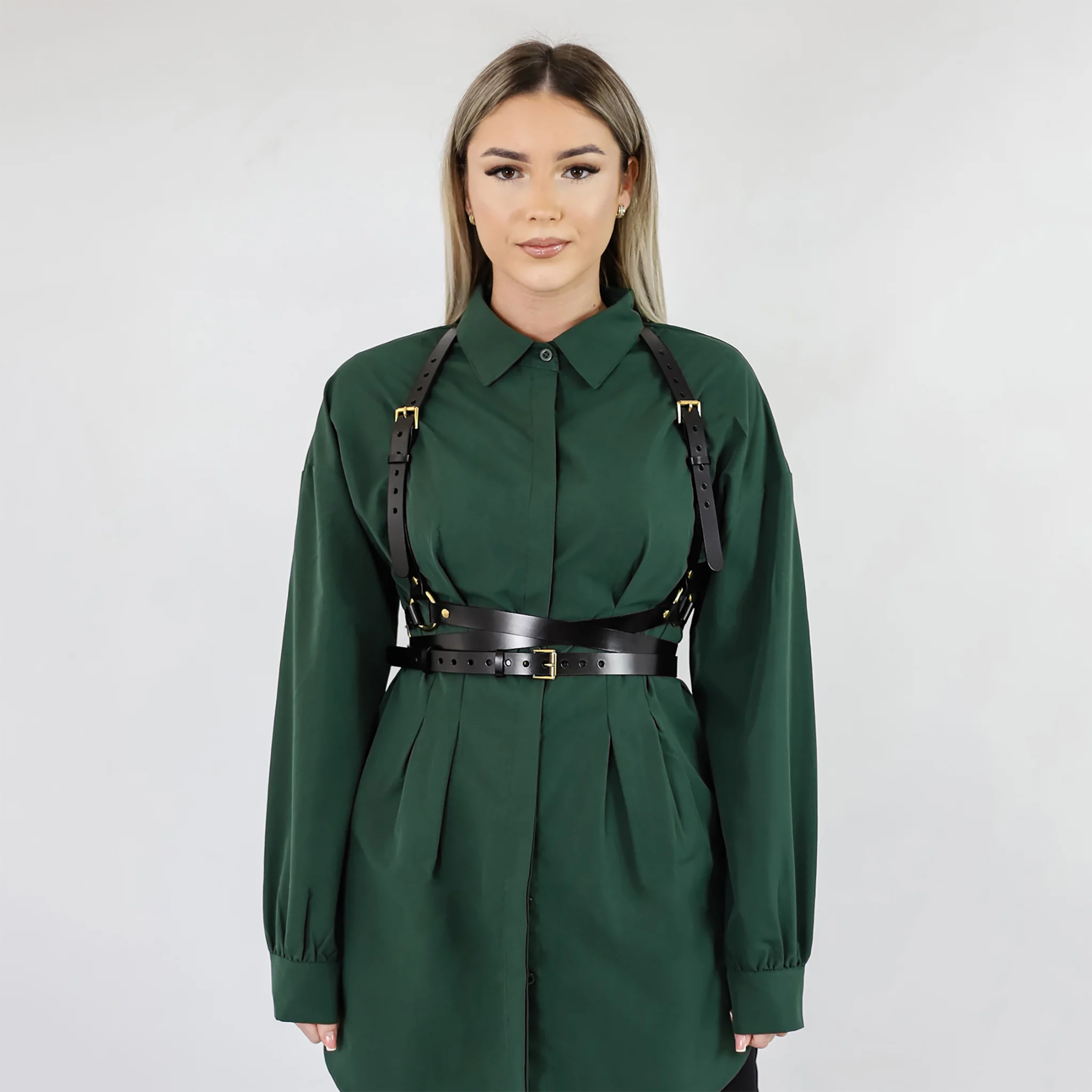 Black Double Belt Harness - Image 2