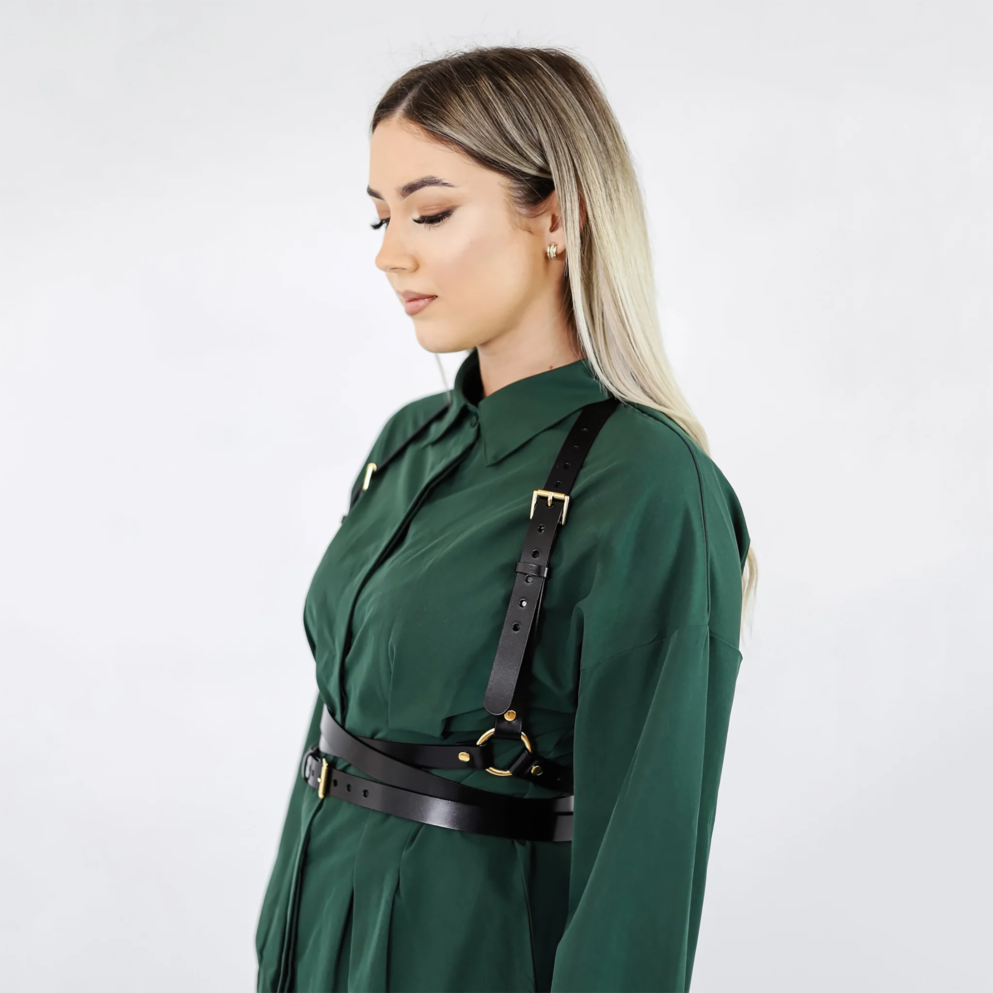 Black Double Belt Harness - Image 4