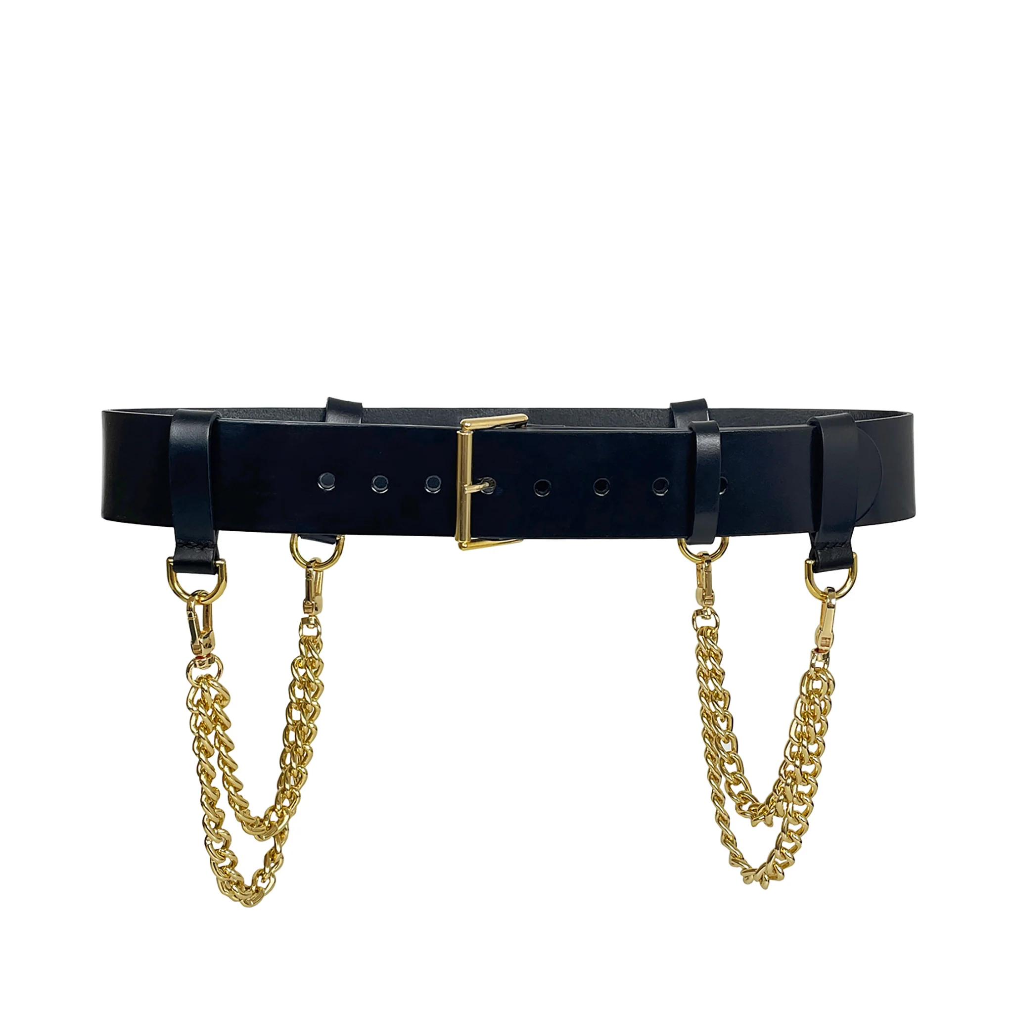 Black Double Chain Belt