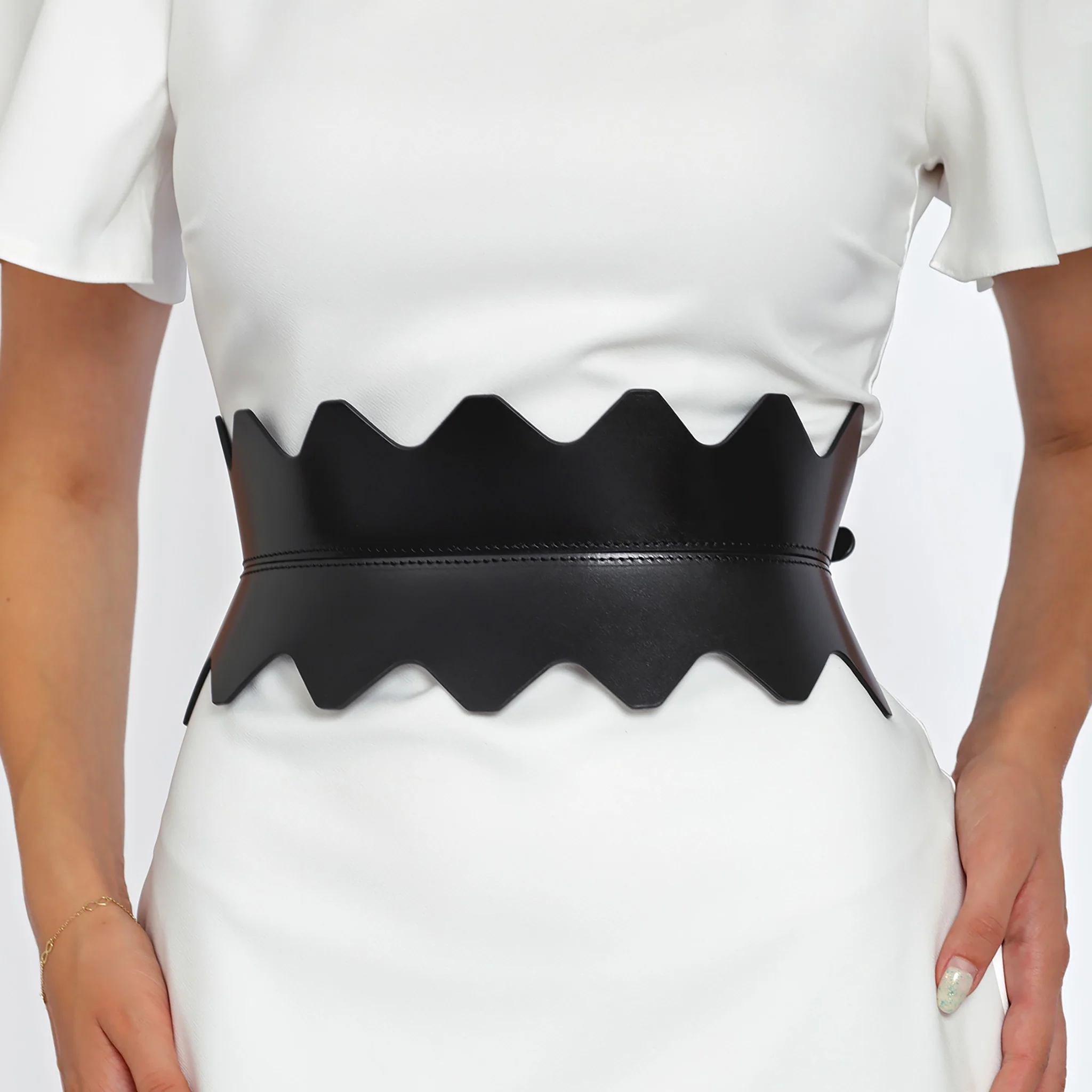 Black Hourglass Corset Belt - Image 3