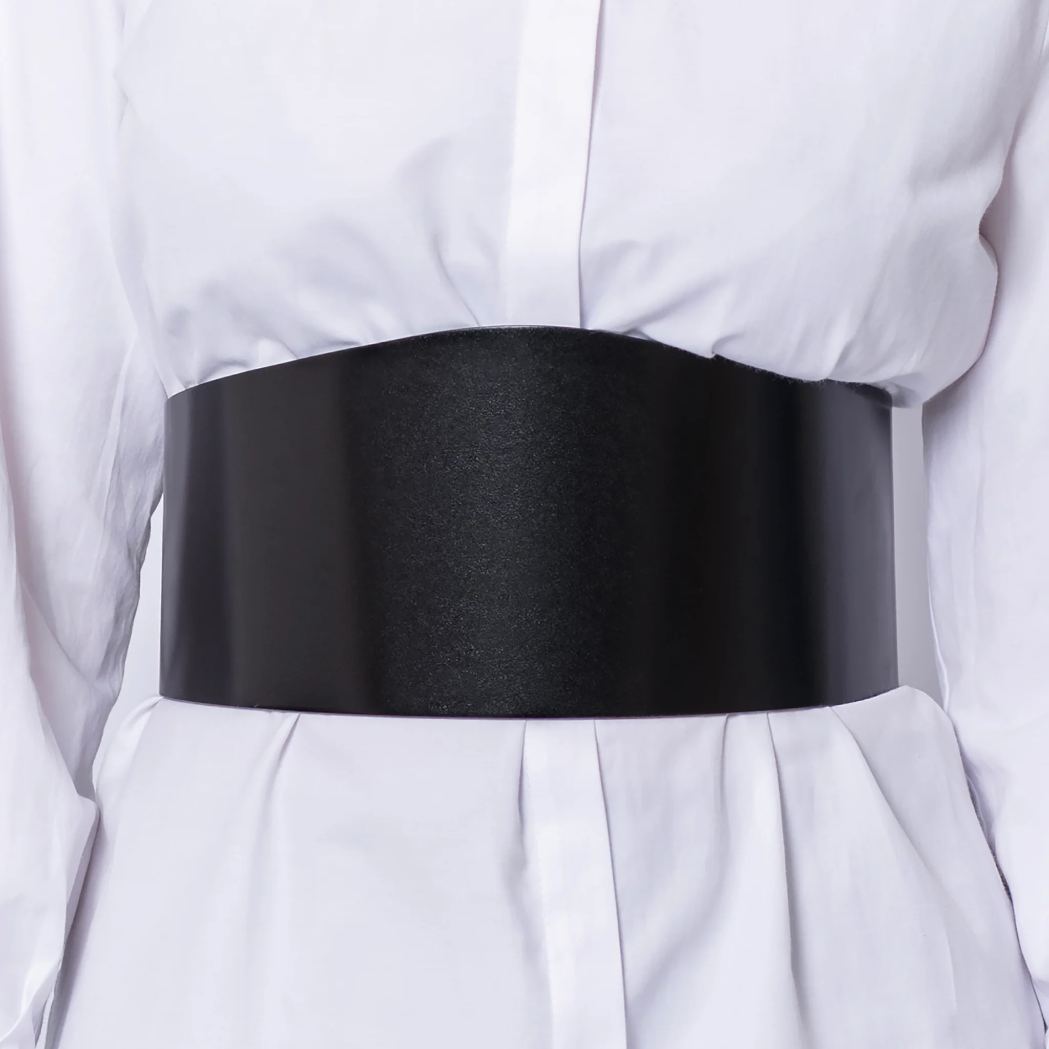 Black Leather Corset Belt - Image 3