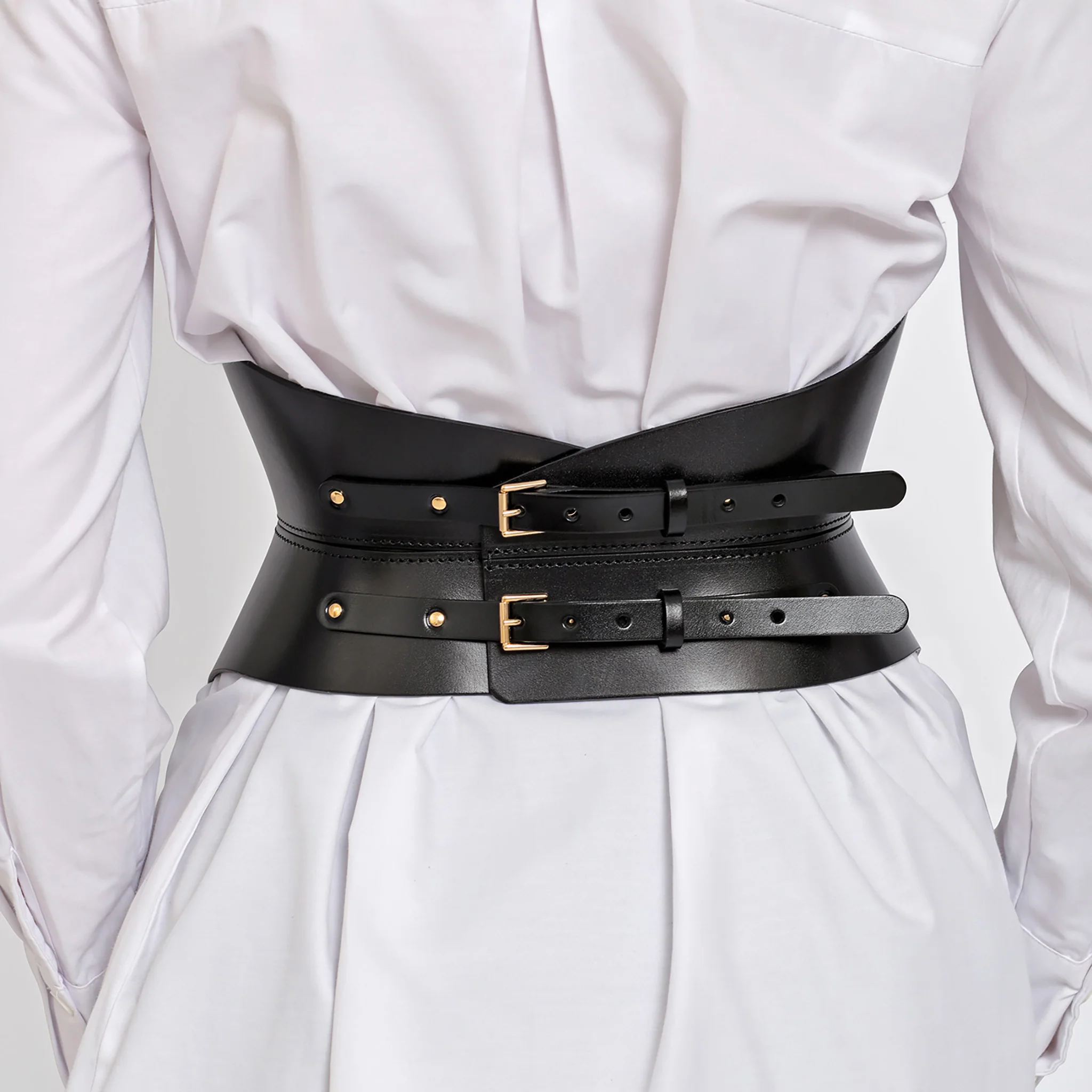 Black Leather Medusa Corset - Image 5