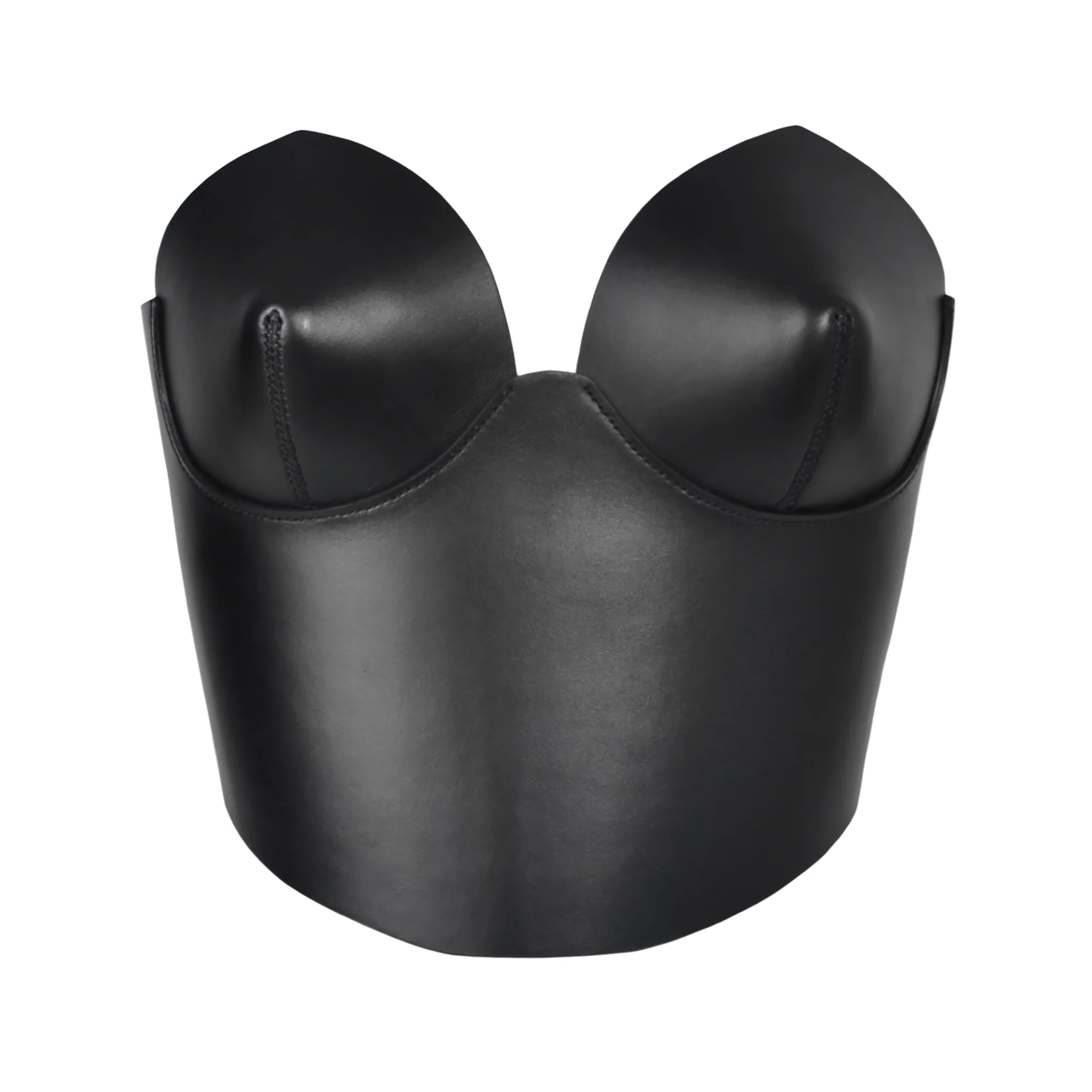 Black Leather Overbust Corset