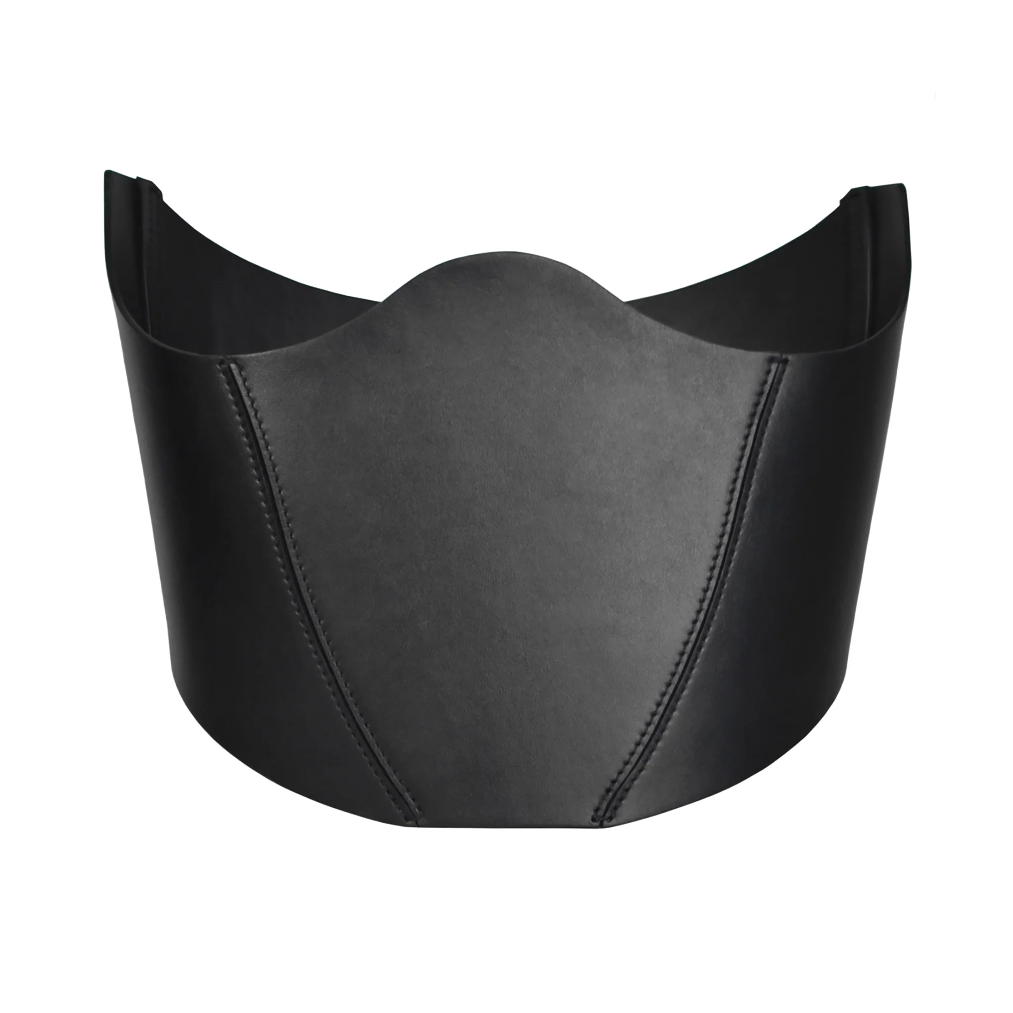 Black Leather Underbust Corset