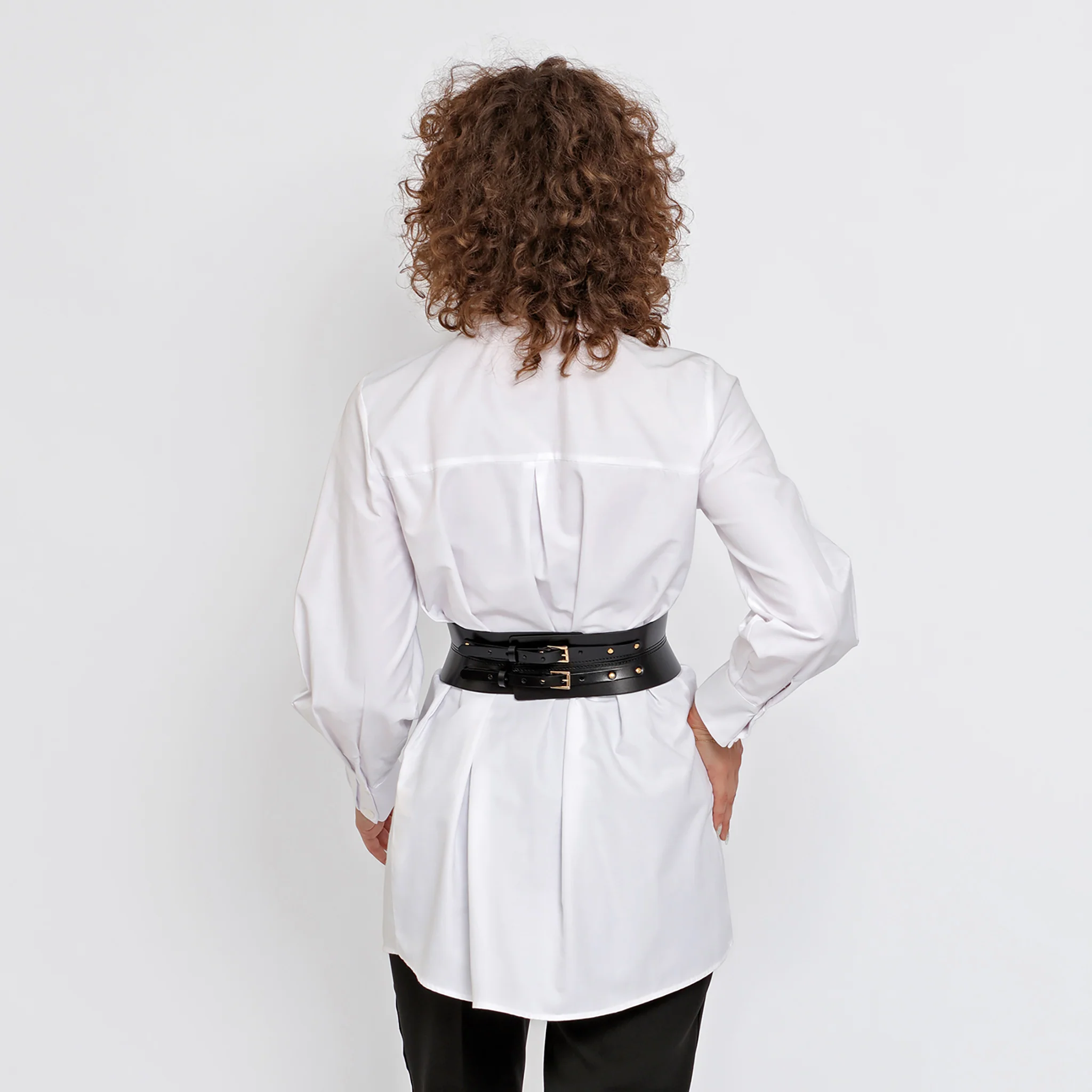 Black Slim Corset Belt - Image 5