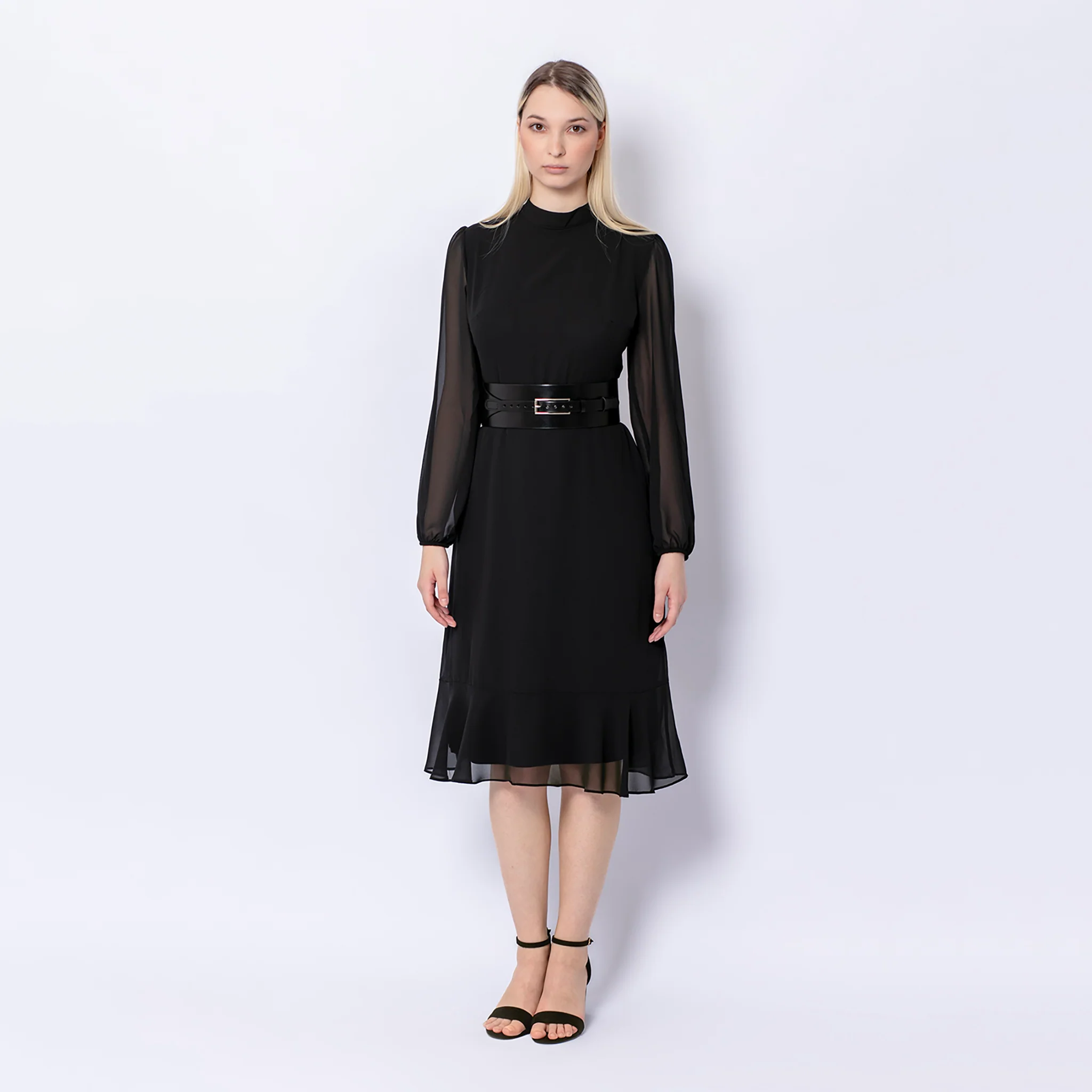 Black Wide Leather Belt - Image 6