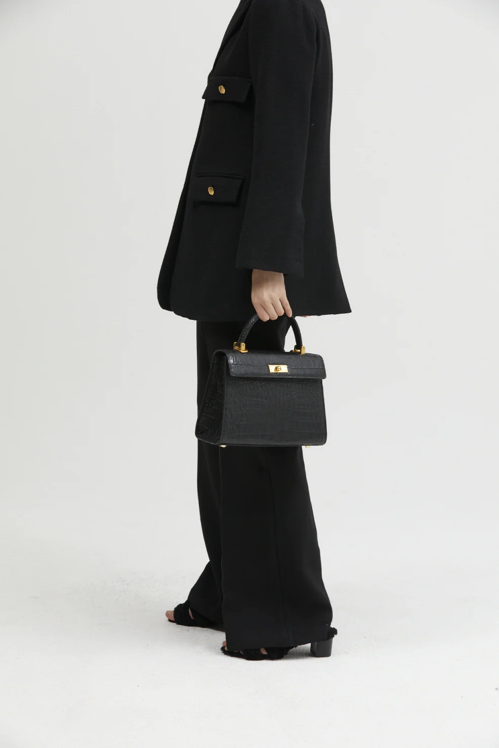 Jade Black Croc Small - Image 8