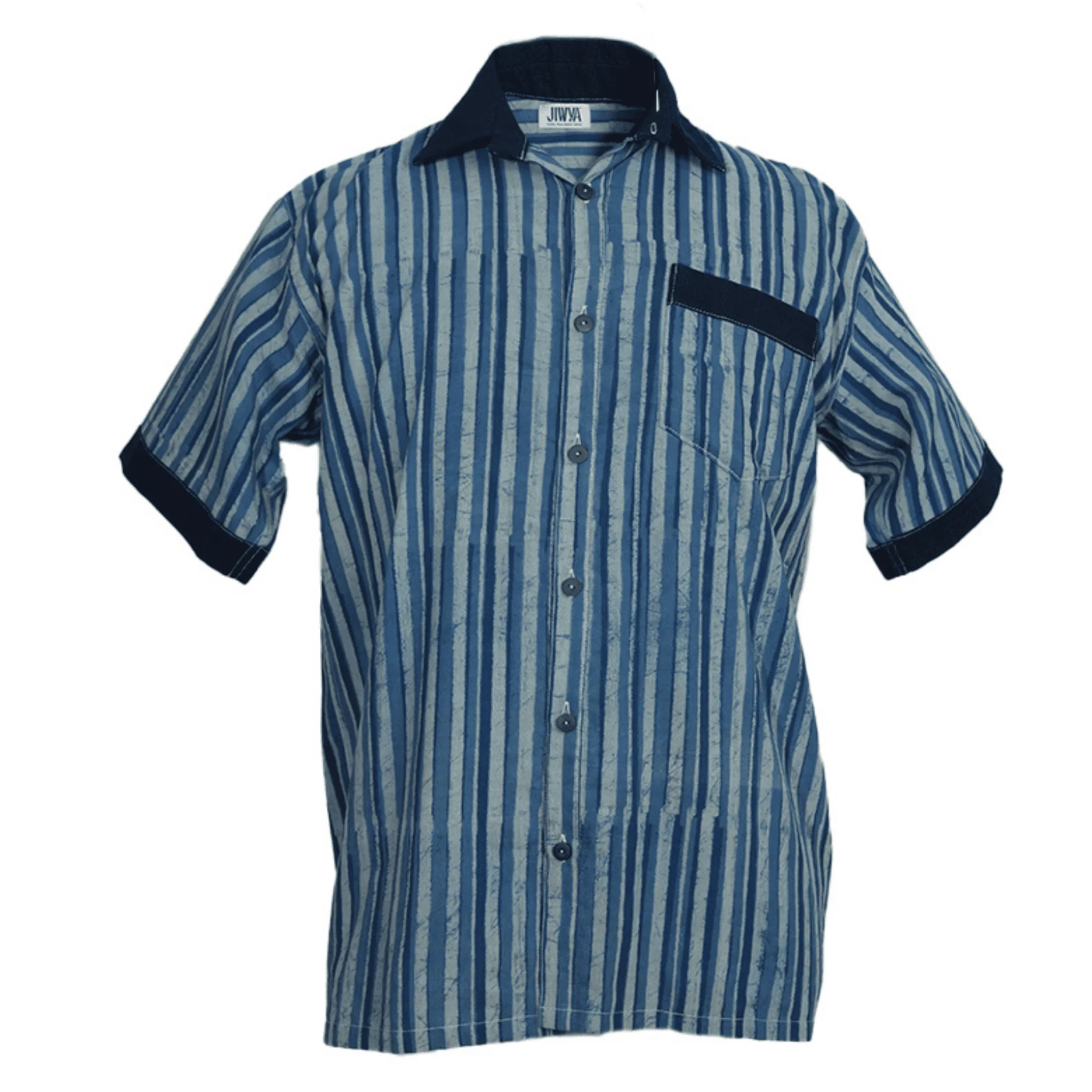 Neel Striped Shirt in Blue Colour and Indigo Signature Elements