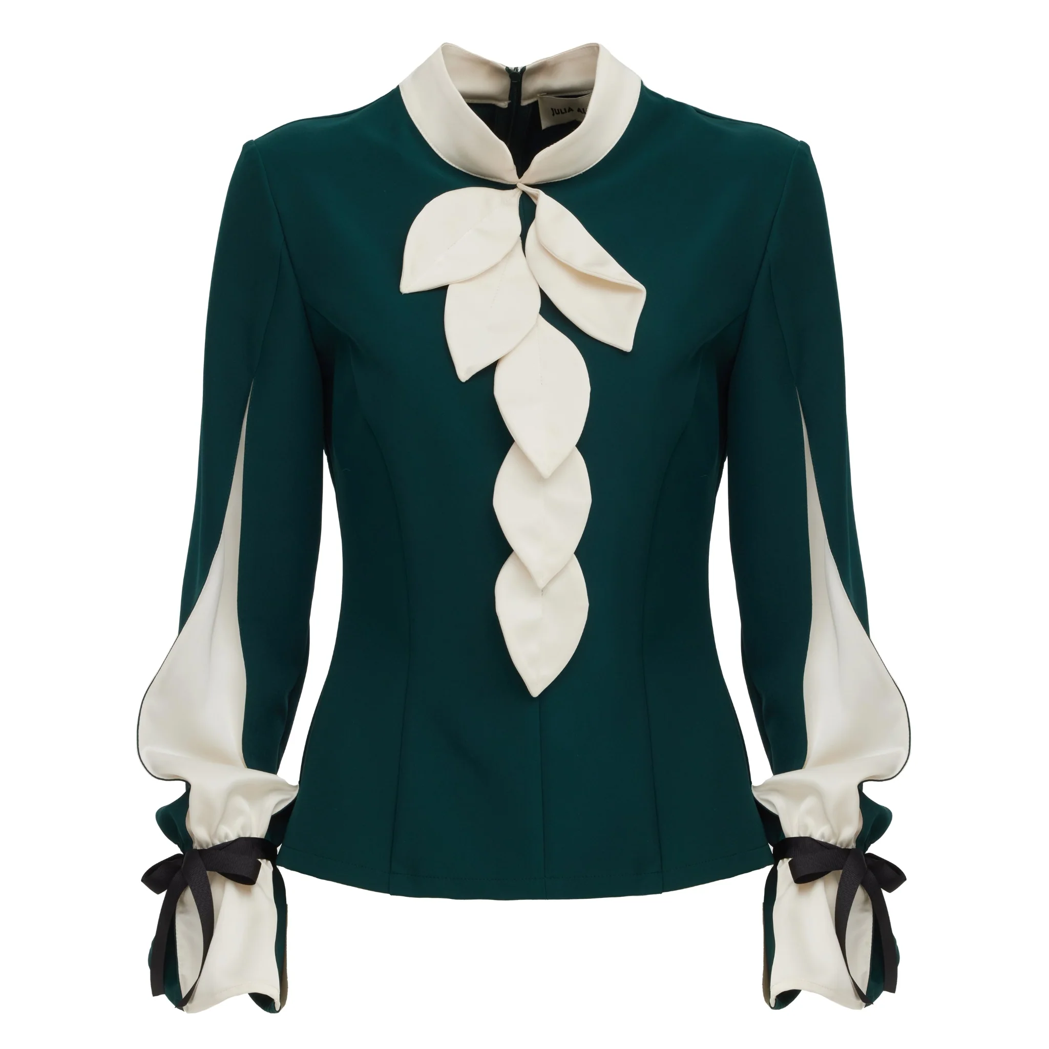 Elegant Fitted Blouse - Emerald
