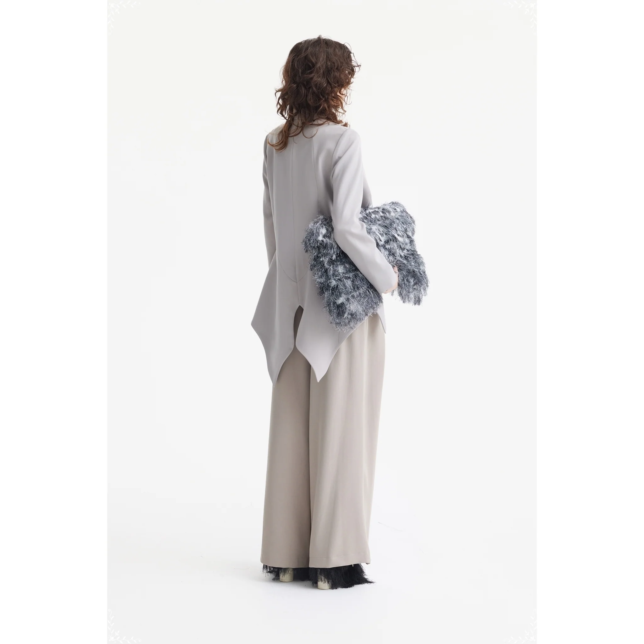 Fashion Forward Wide-Leg Pants & Contrast Belt - Beige - Image 6