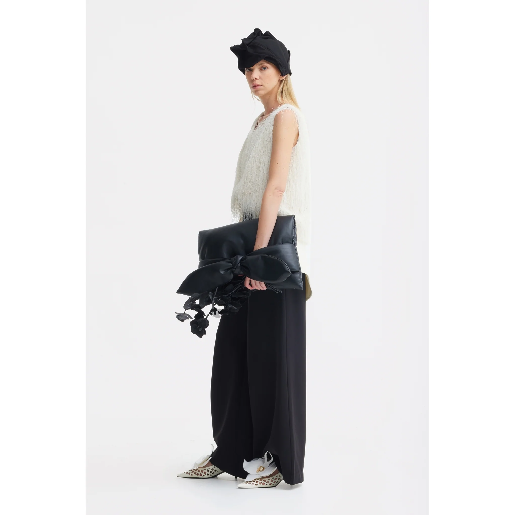 Fringe Sleeveless Top - Ivory - Image 9