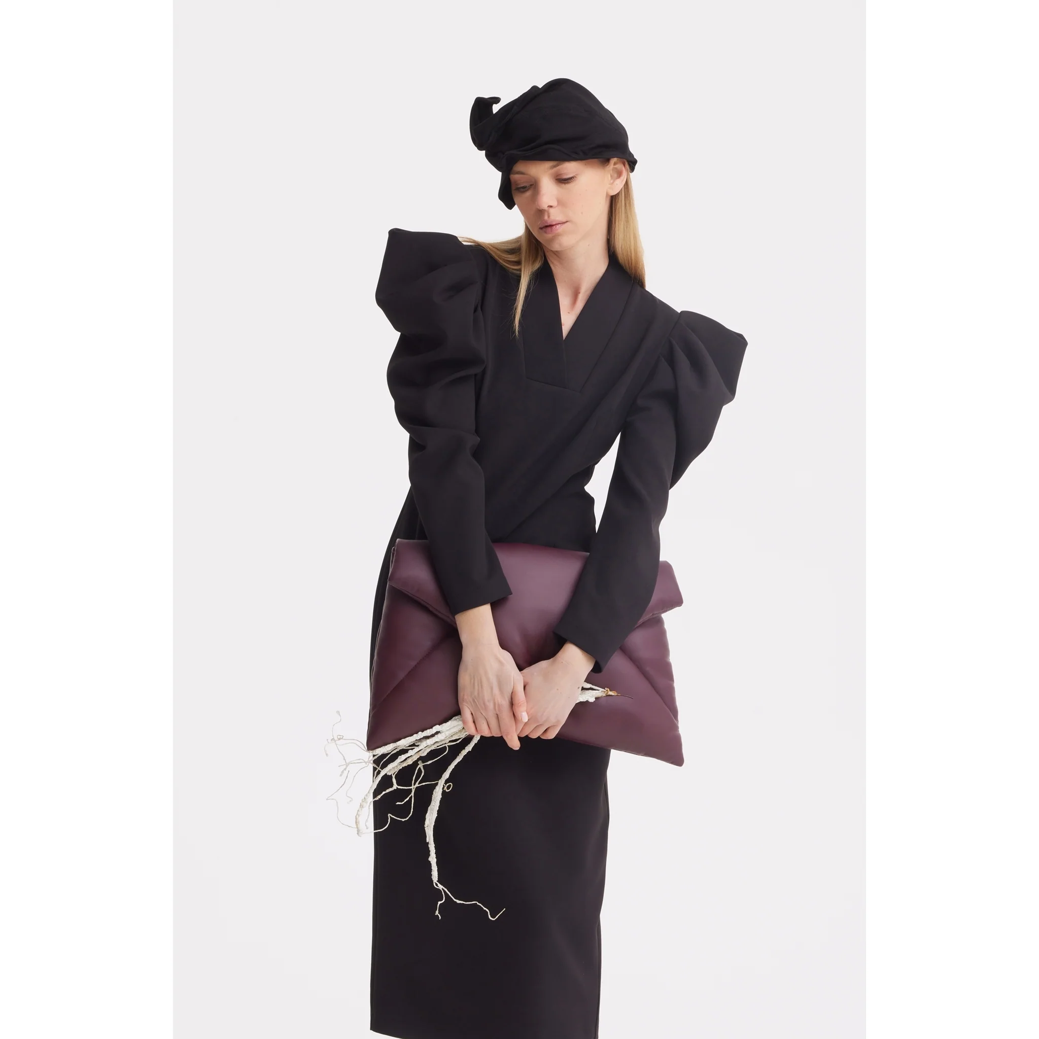 Headpiece - Evening Mini Hat Style - Black - Image 3