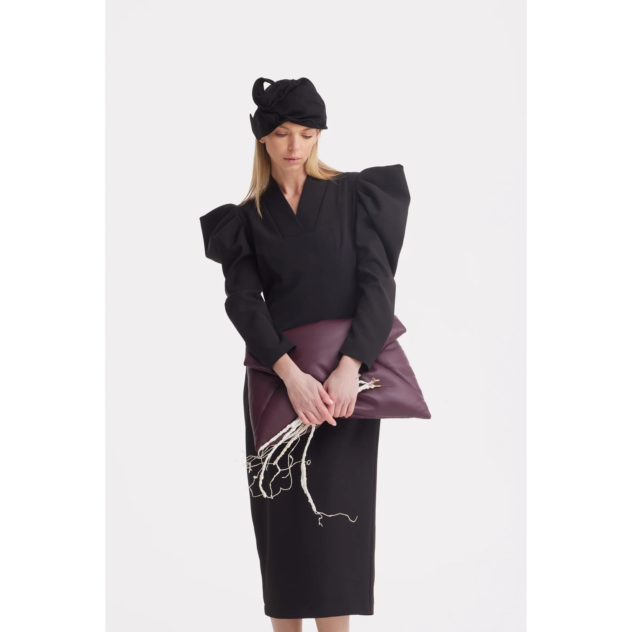 Headpiece - Evening Mini Hat Style - Black - Image 4
