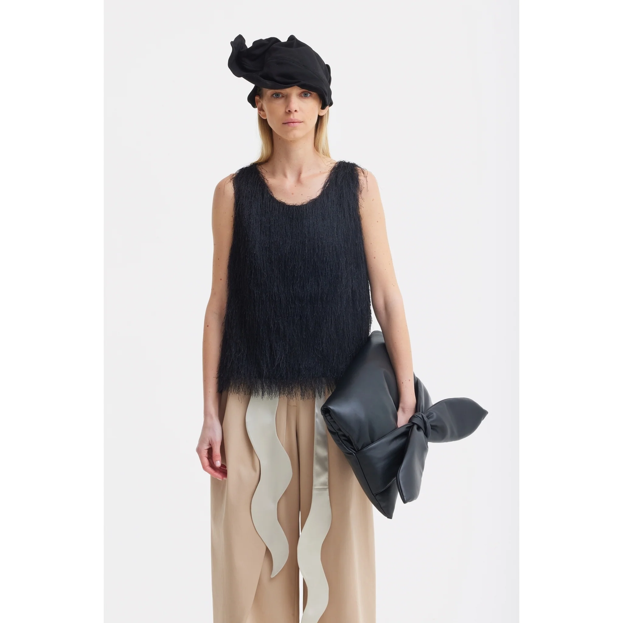 Headpiece - Evening Mini Hat Style - Black - Image 6