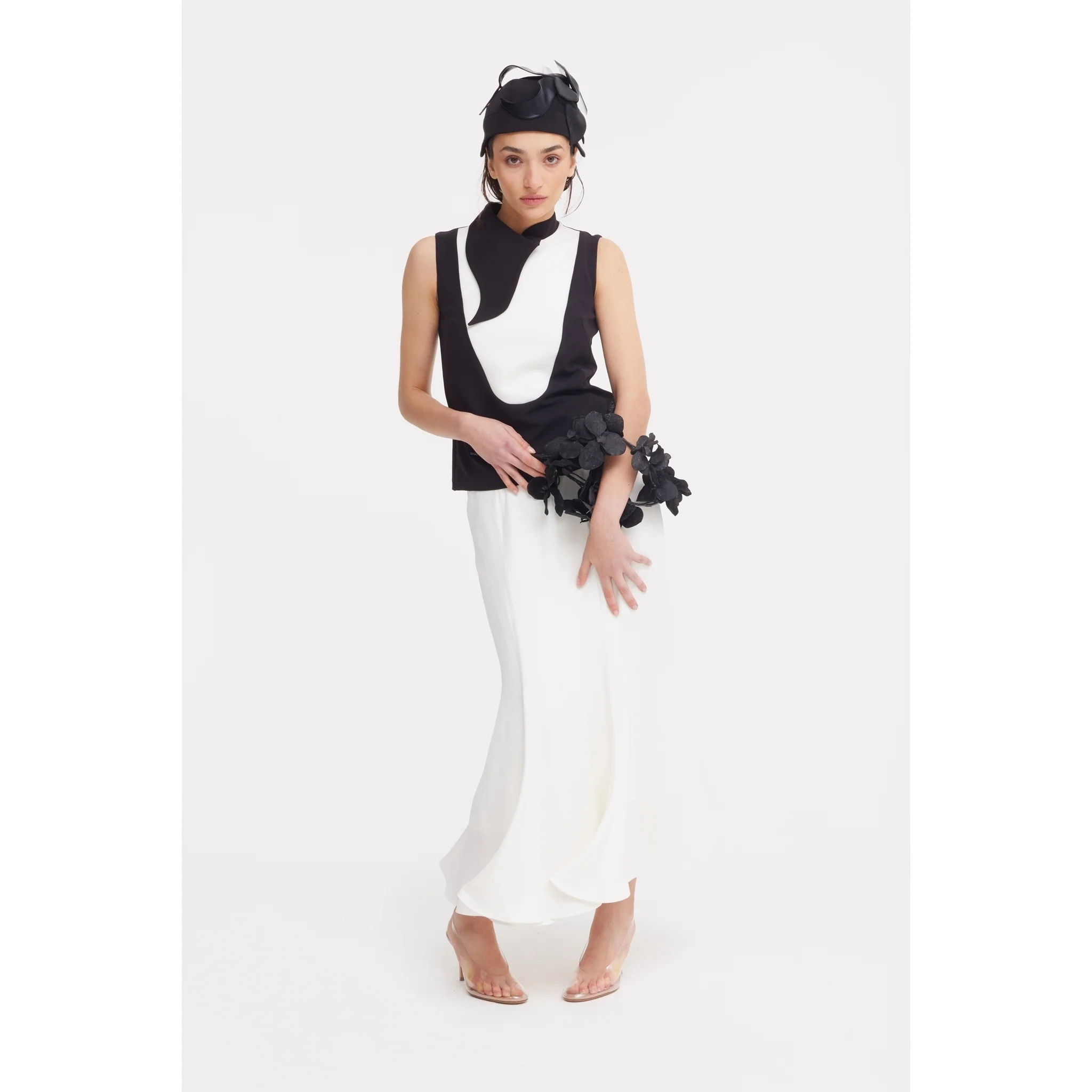 High Waist Double-Sided Satin Maxi Skirt - Ivory - Image 11