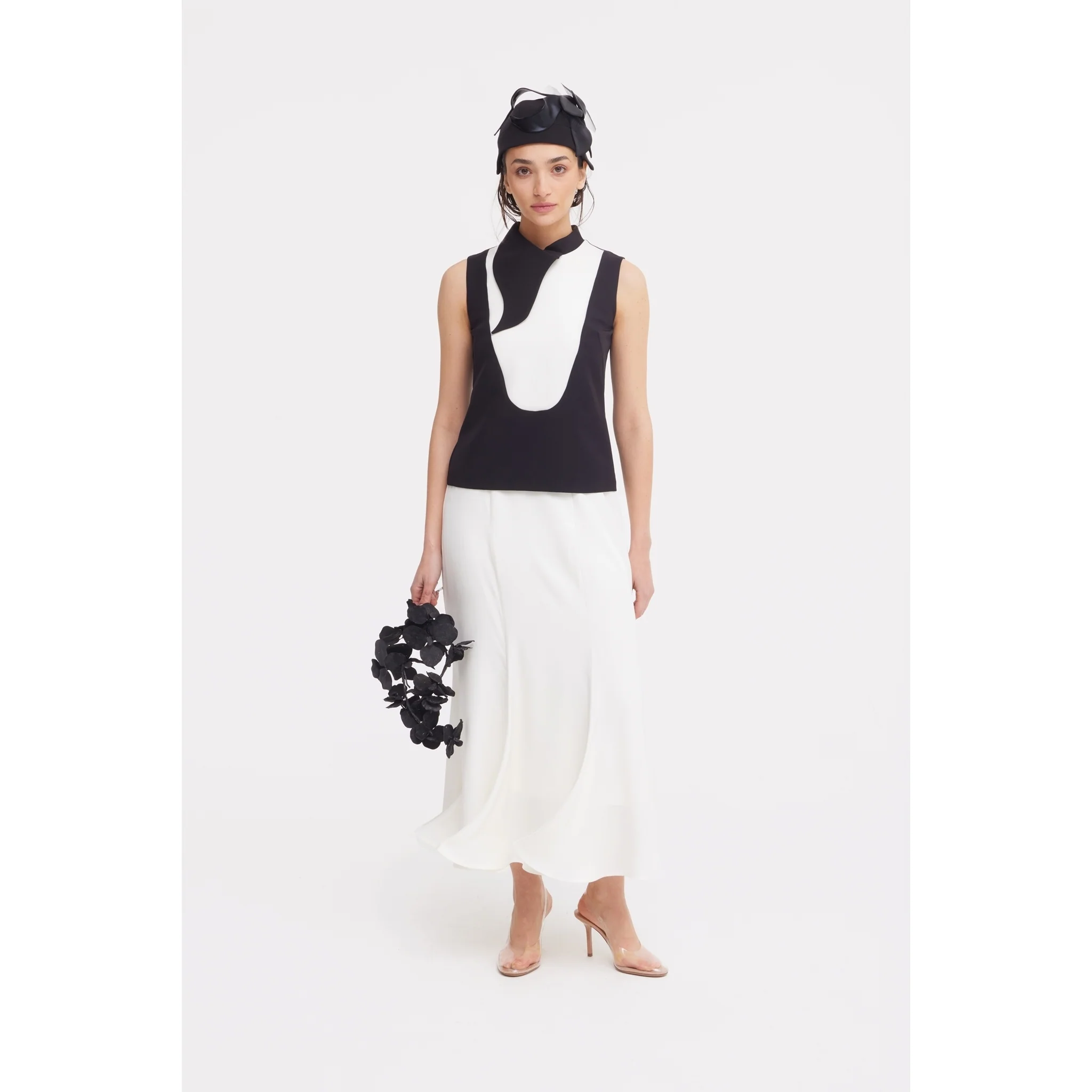 High Waist Double-Sided Satin Maxi Skirt - Ivory - Image 12