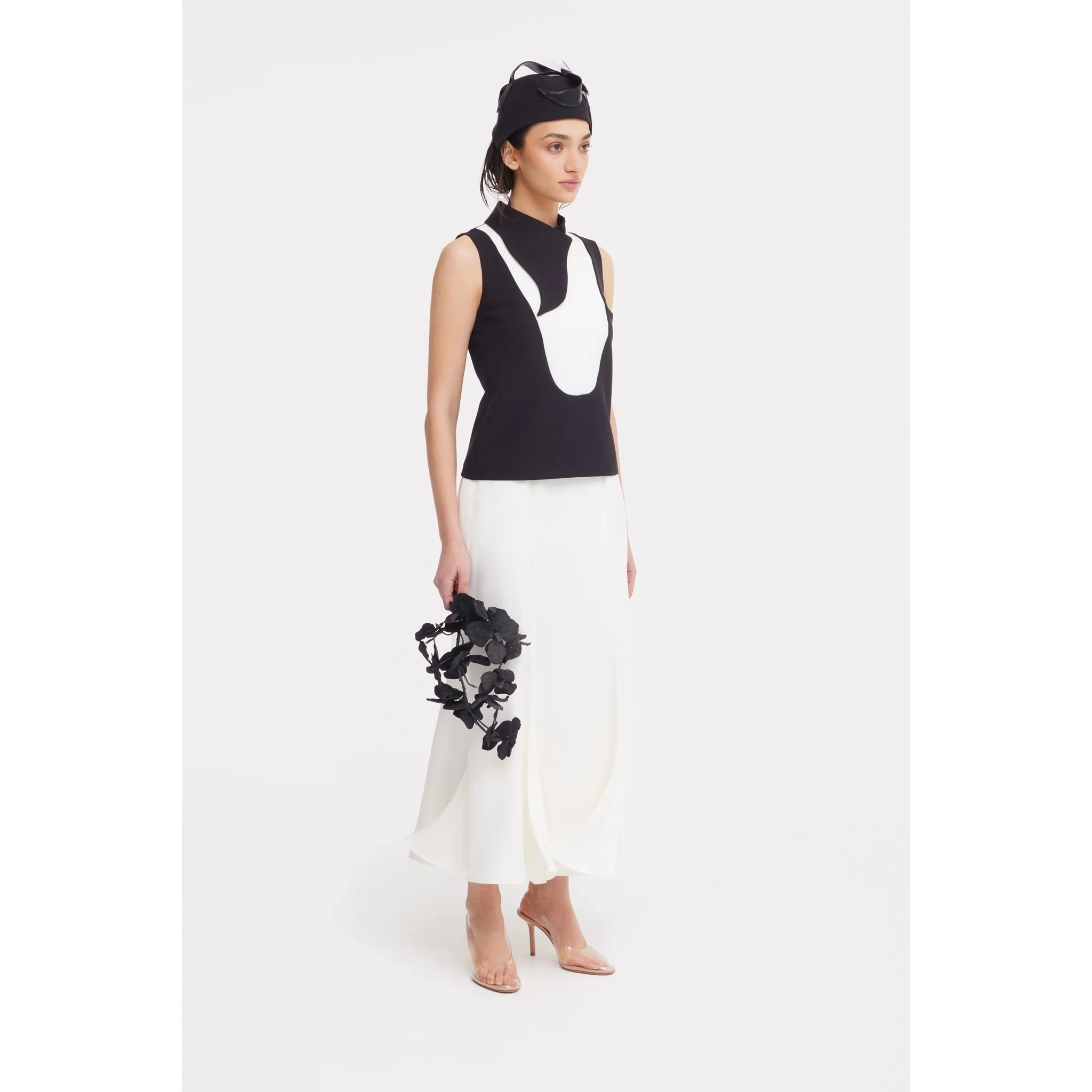 High Waist Double-Sided Satin Maxi Skirt - Ivory - Image 7