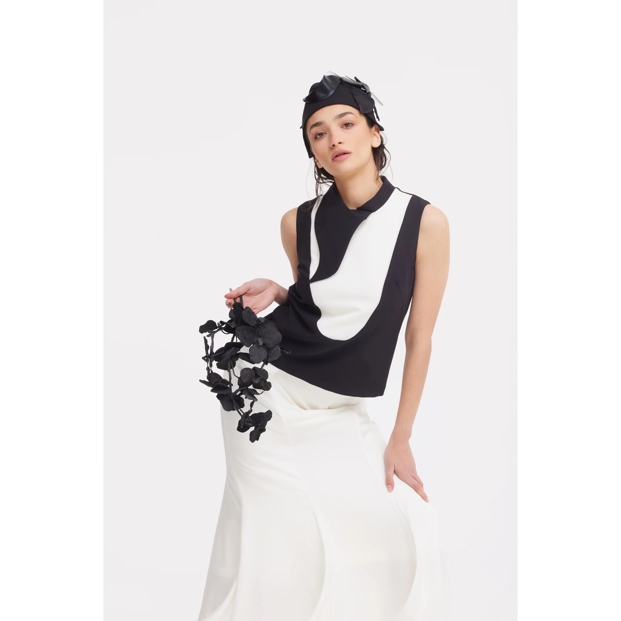 High Waist Double-Sided Satin Maxi Skirt - Ivory - Image 9