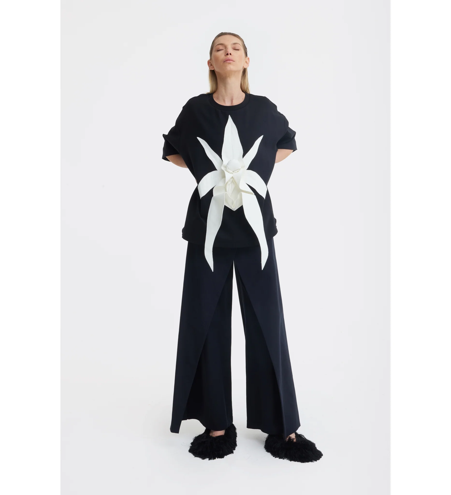 Relaxed Fit Knit Top - Black - Image 3