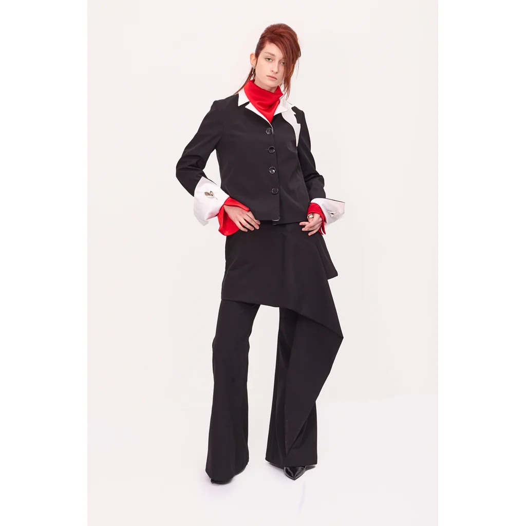 Tailored Cropped Blazer | Black - Image 6